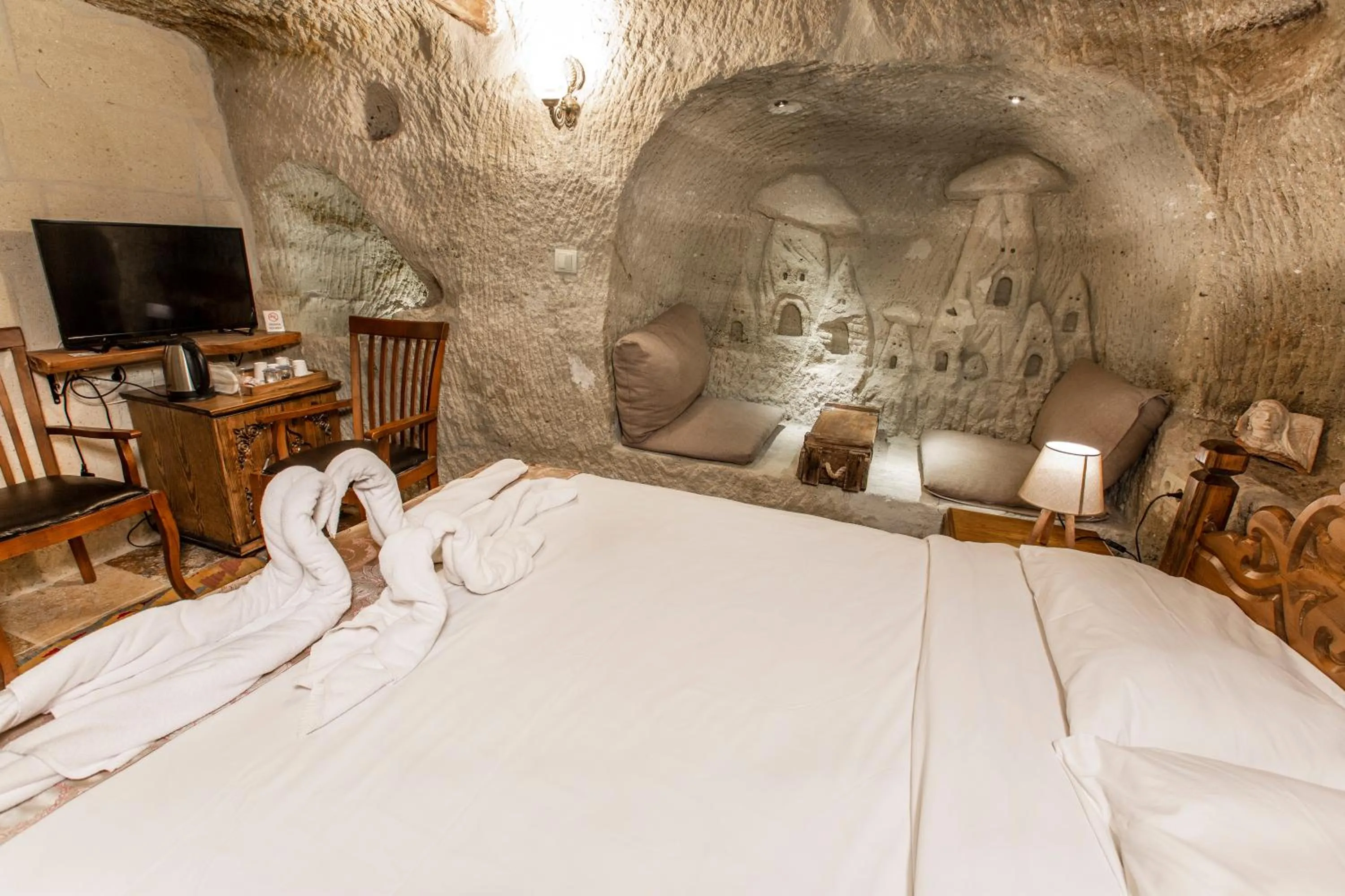 Bed in kayadibi cave hotel