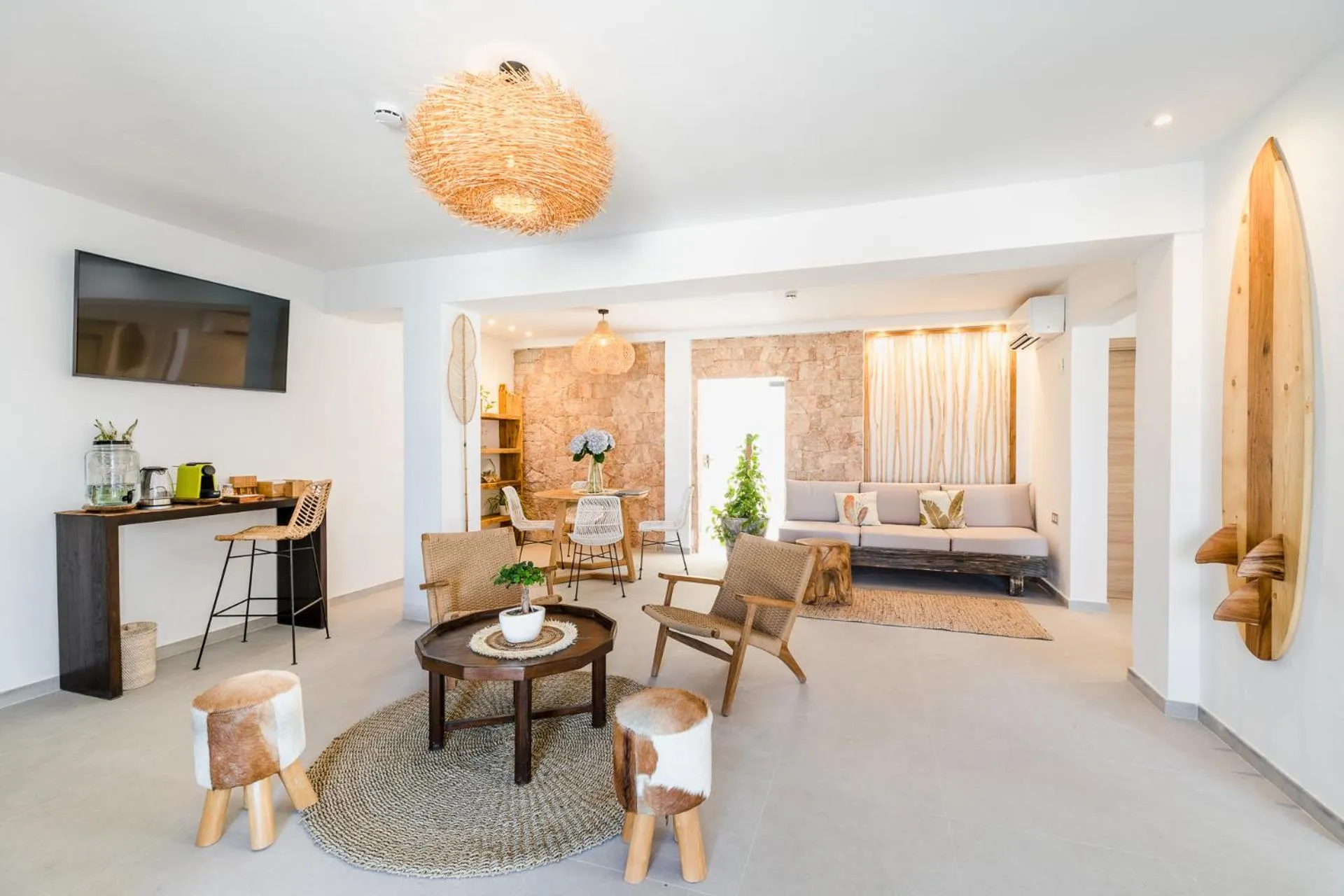 Living room, Bed in Outsite Ibiza