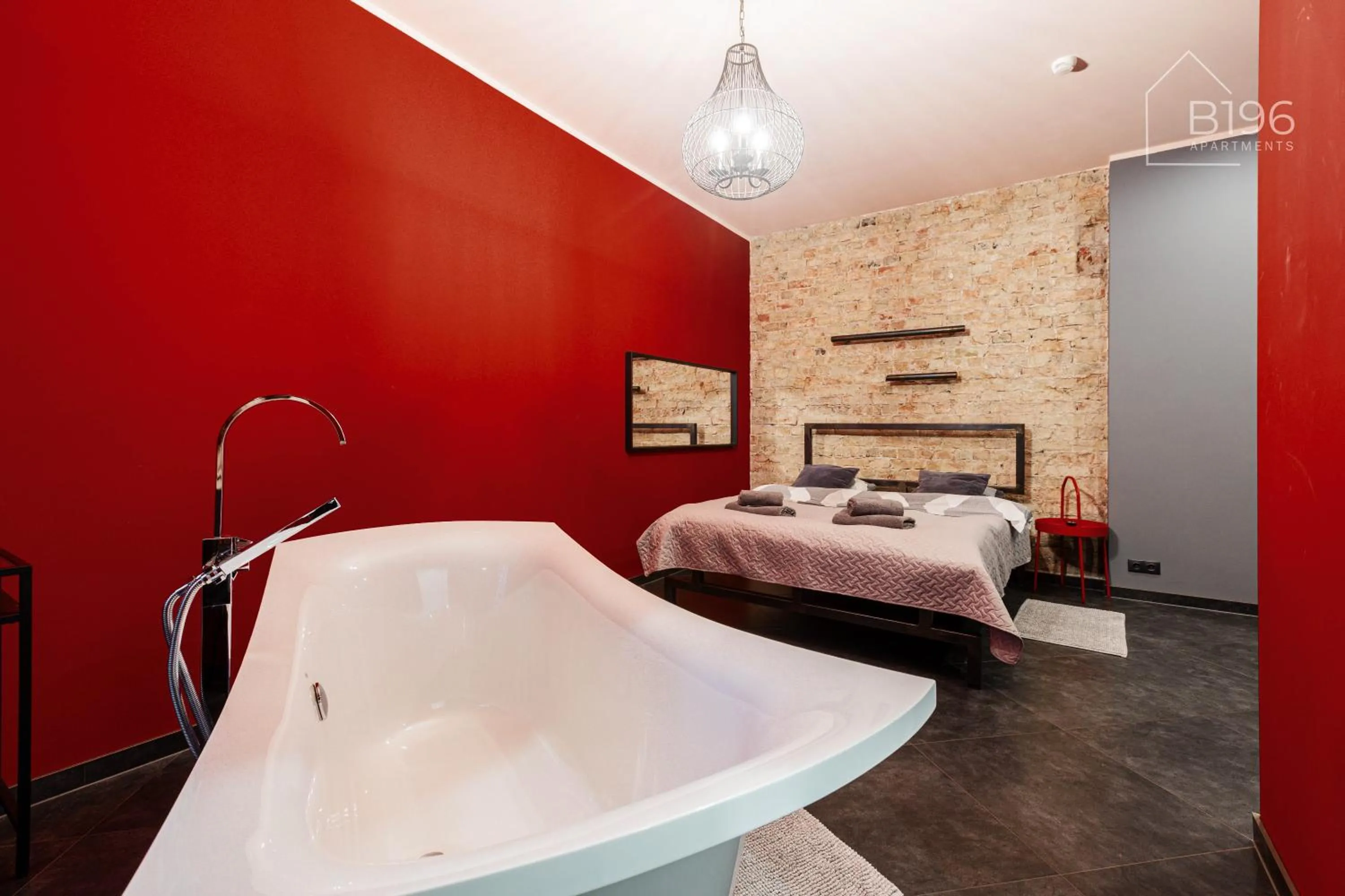 Bed in ApartHotel Riga