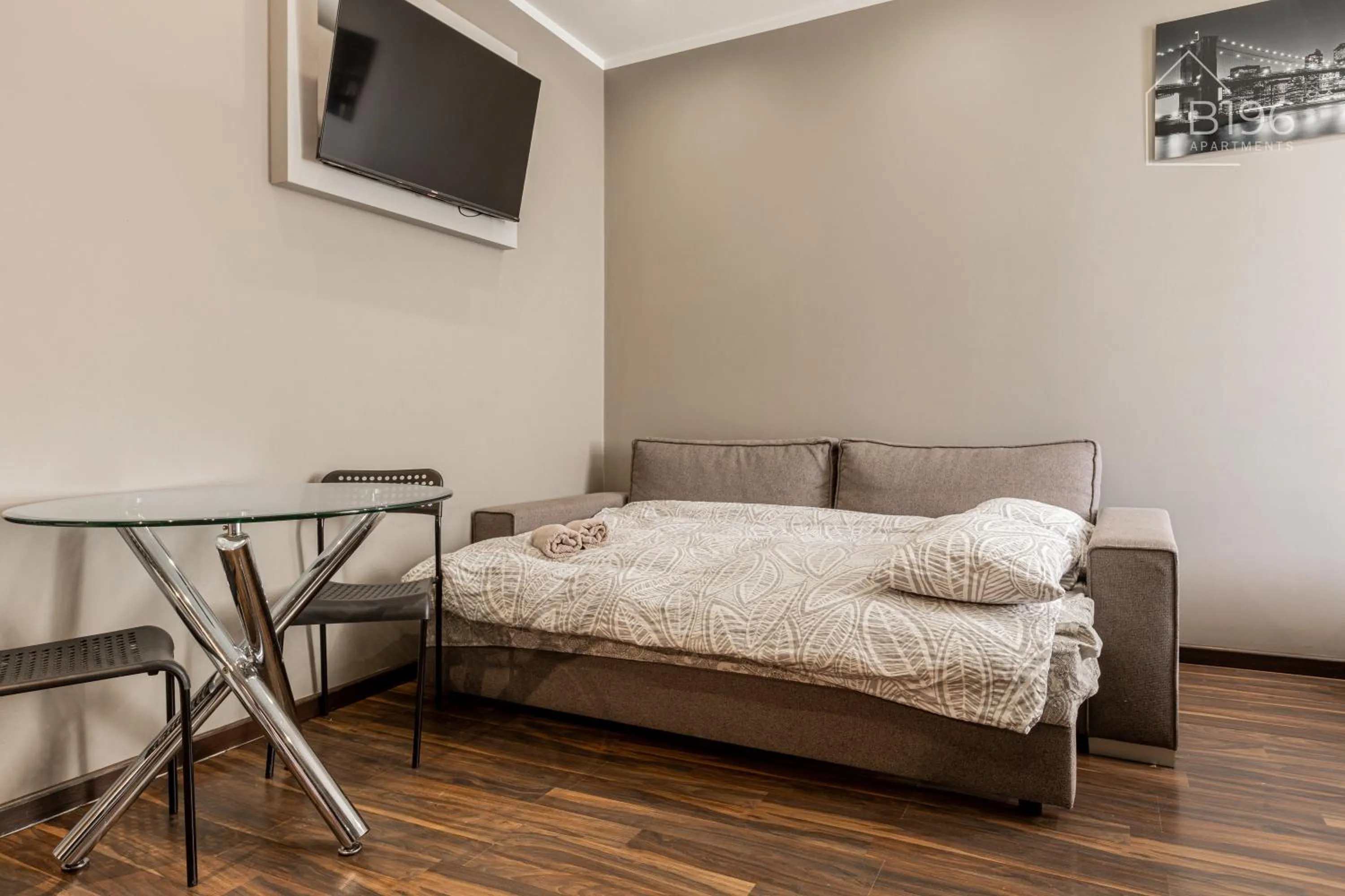 Bed in ApartHotel Riga