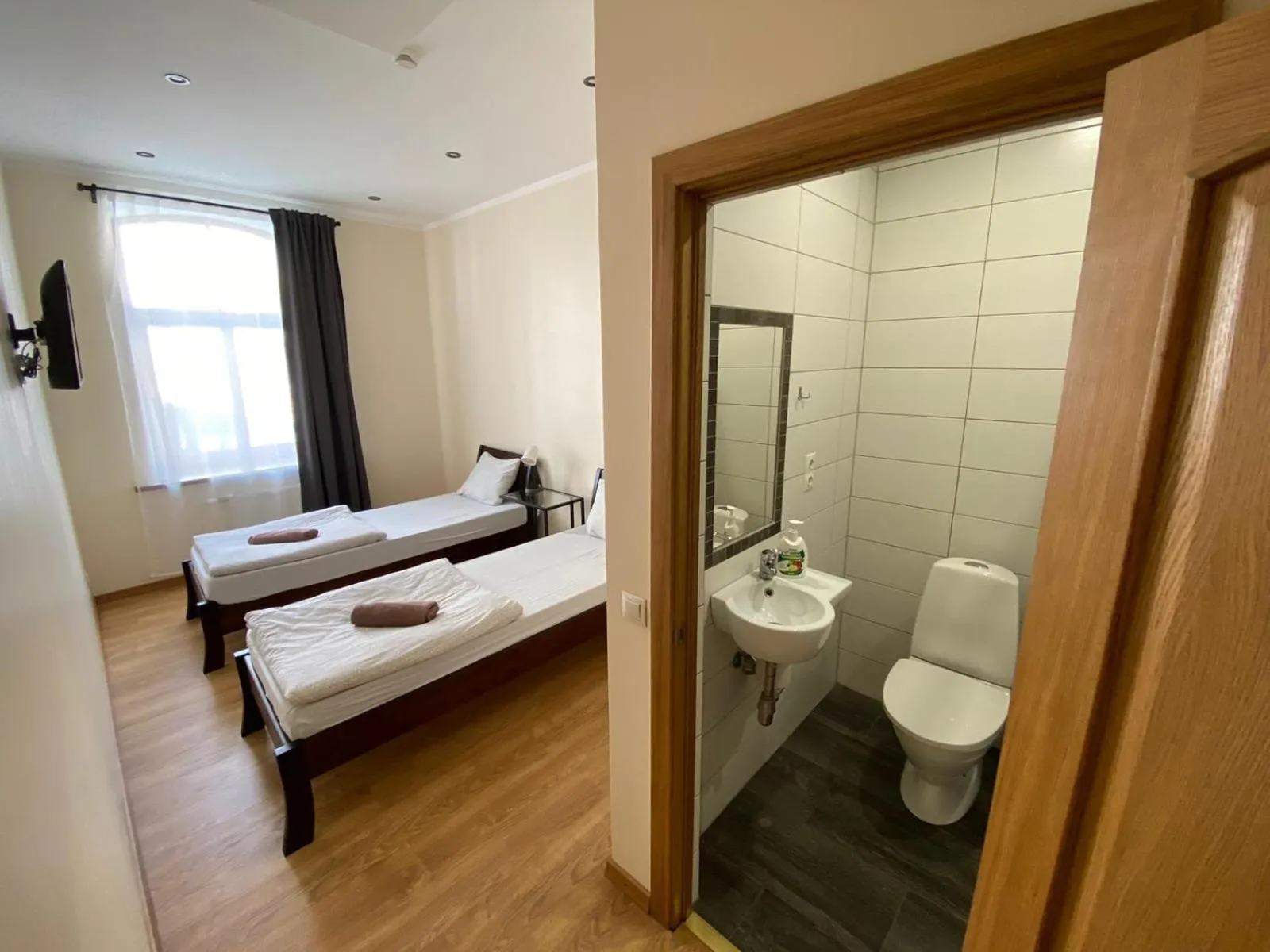 Bed in ApartHotel Riga