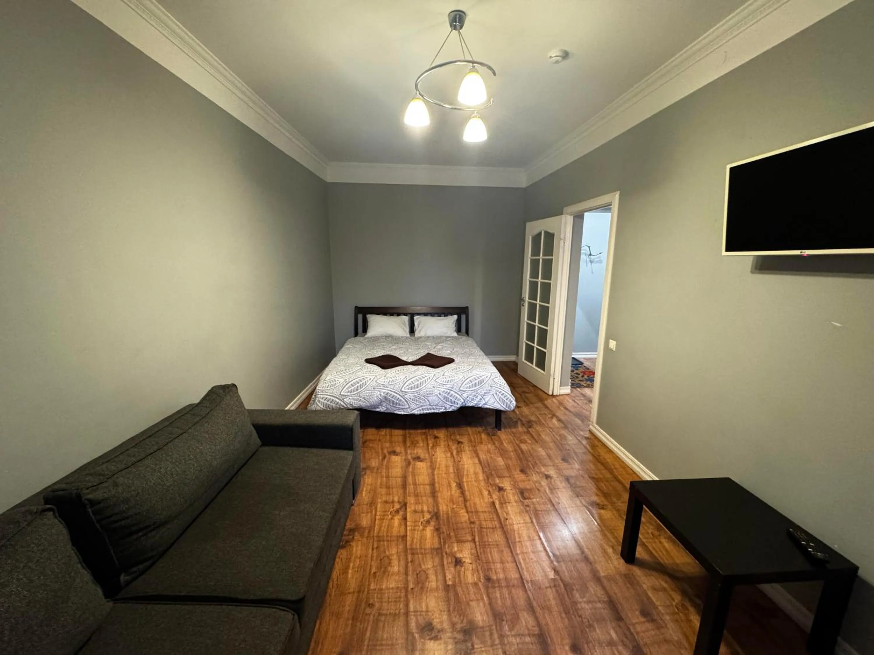 Photo of the whole room, Bed in ApartHotel Riga