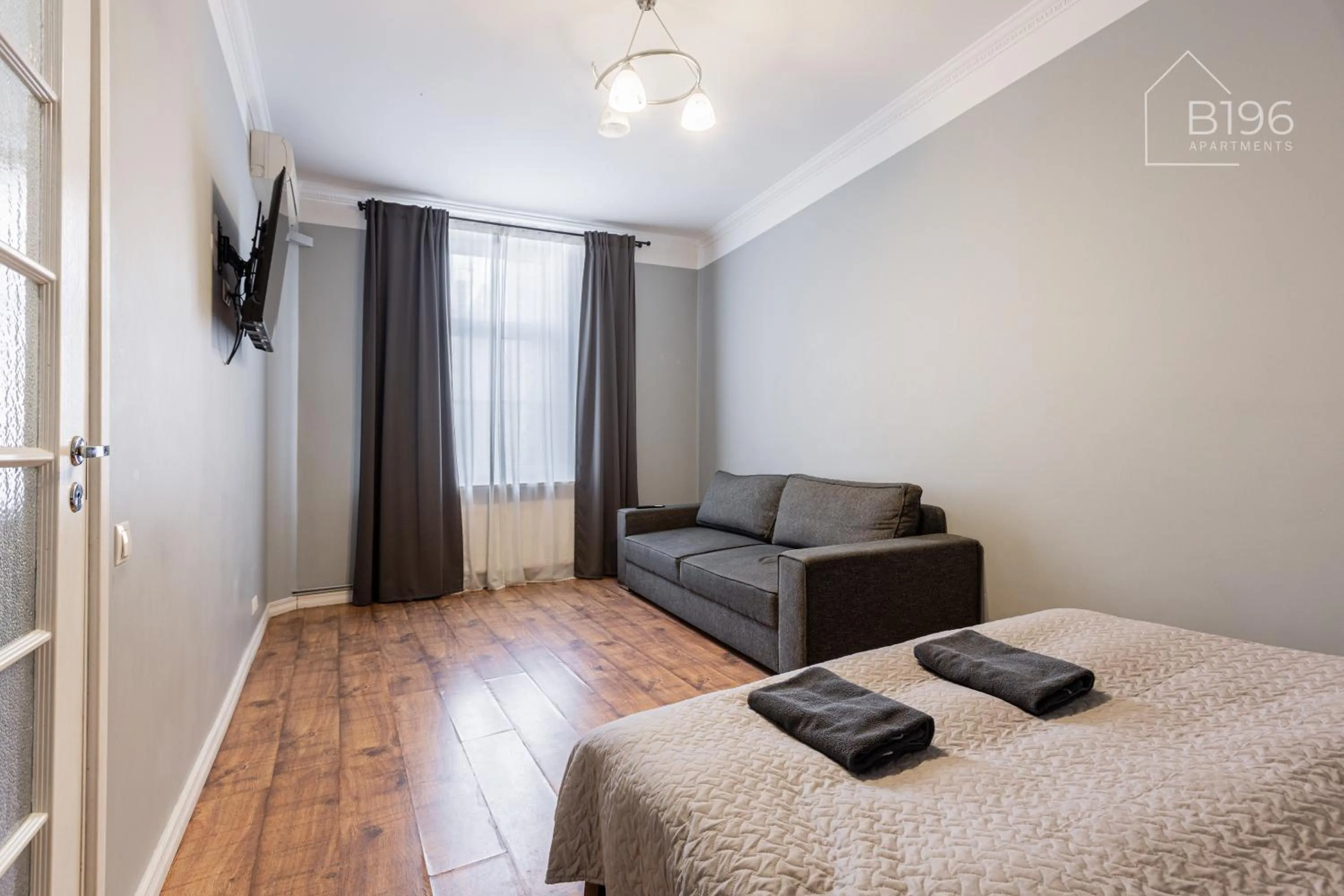 Photo of the whole room, Bed in ApartHotel Riga