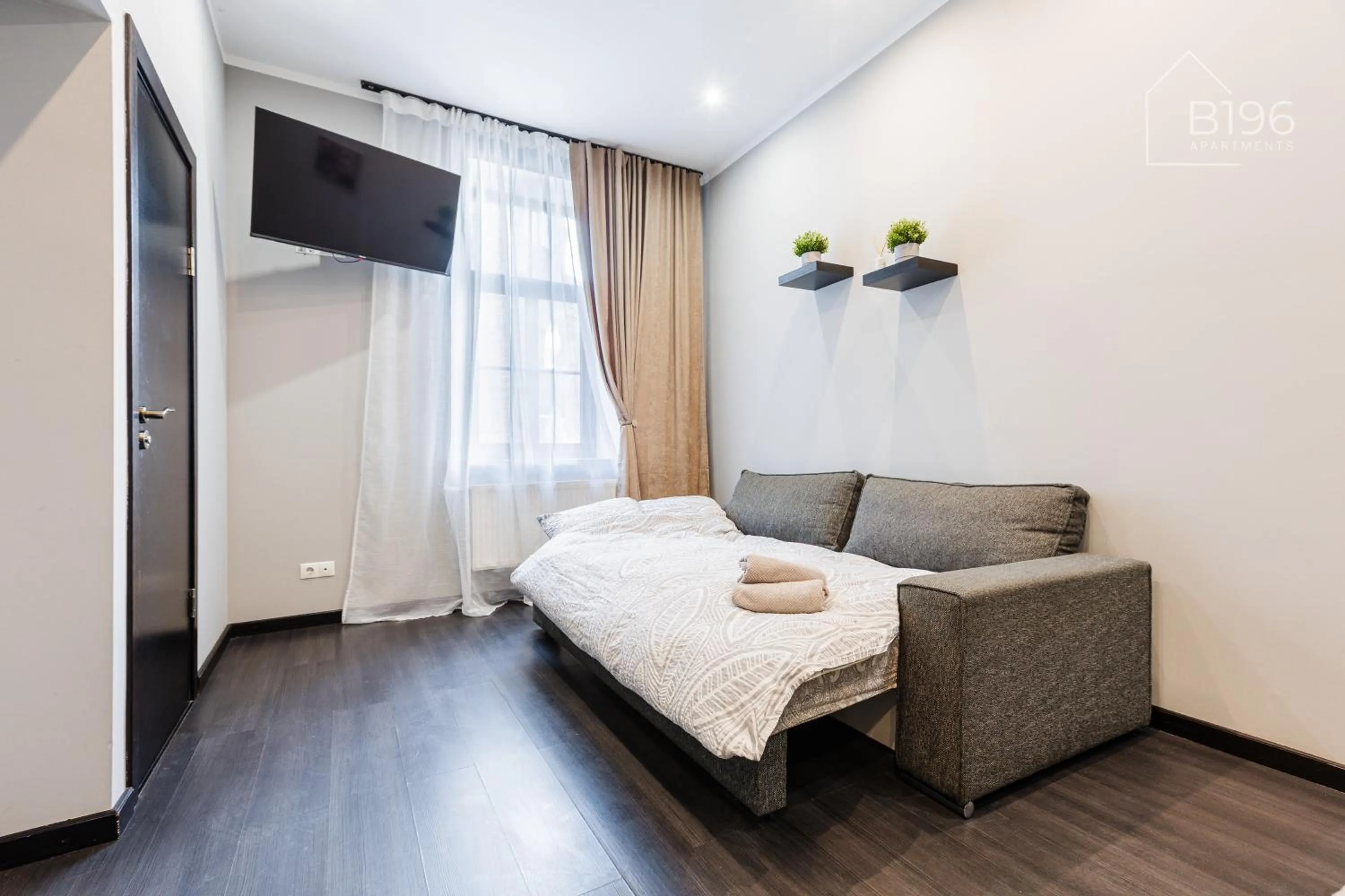 Bed in ApartHotel Riga