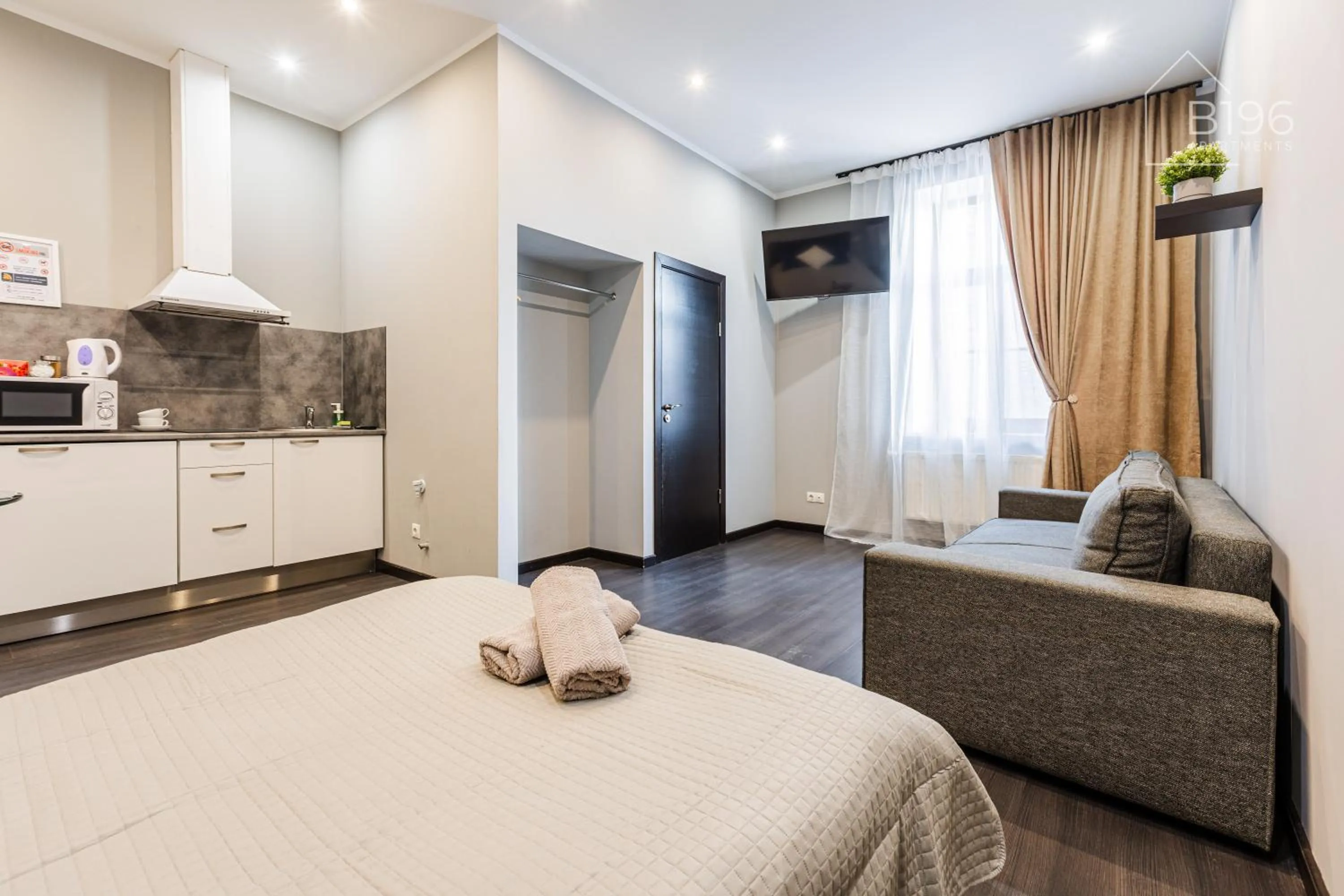 Bed in ApartHotel Riga