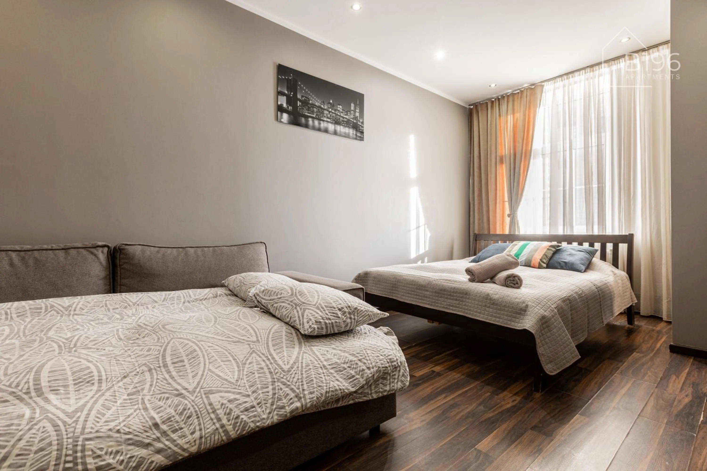 Photo of the whole room, Bed in ApartHotel Riga