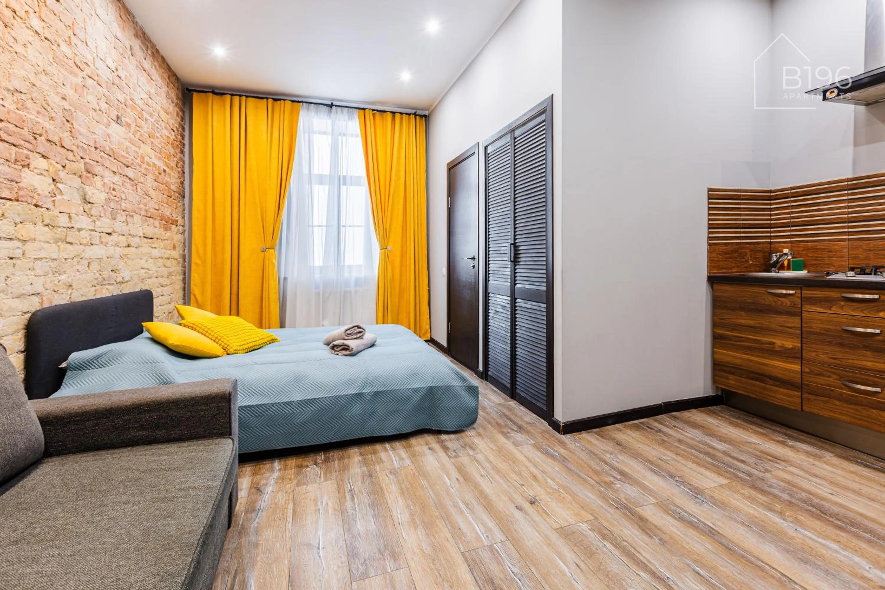 Photo of the whole room, Bed in ApartHotel Riga