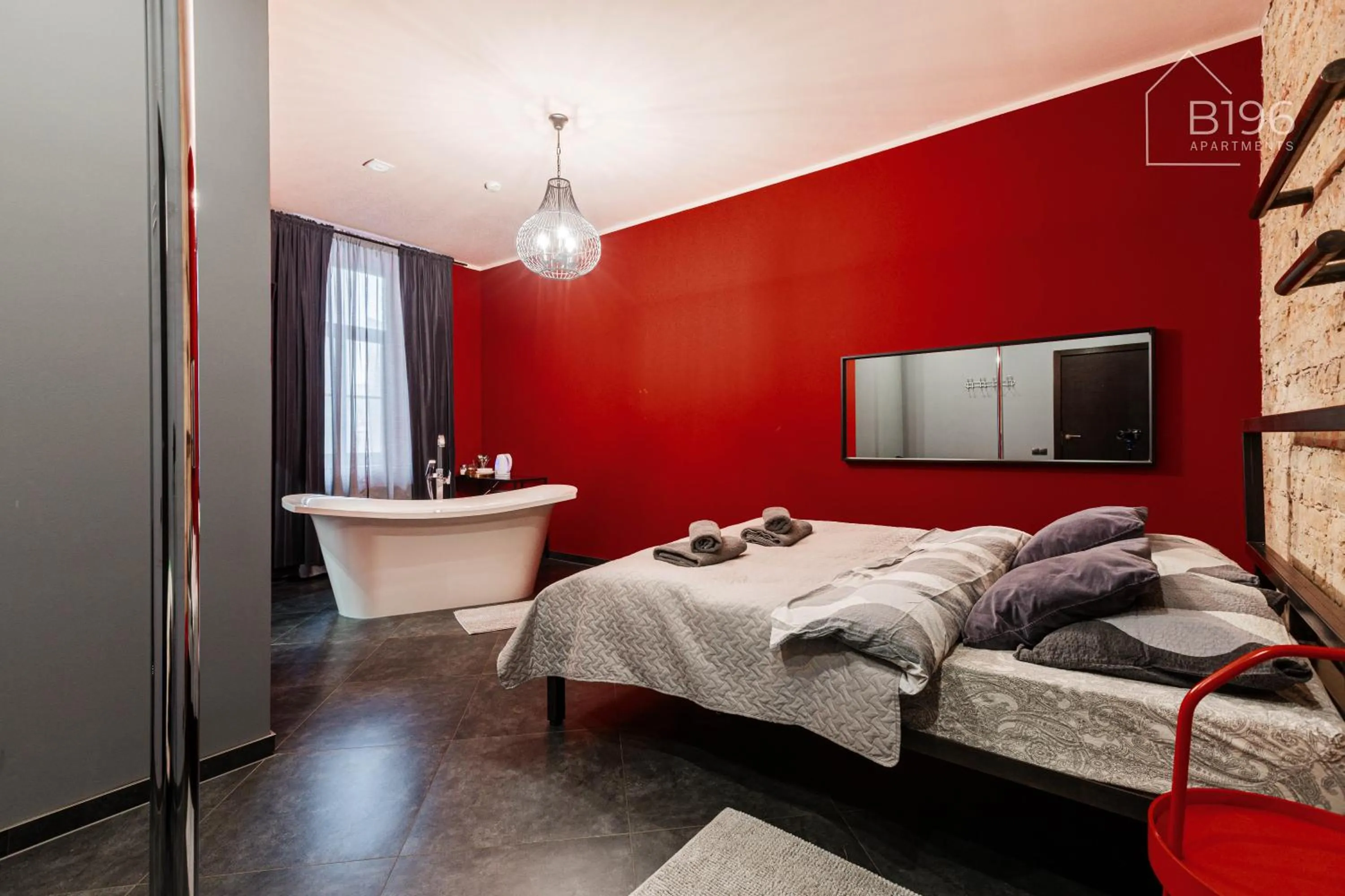 Bed in ApartHotel Riga