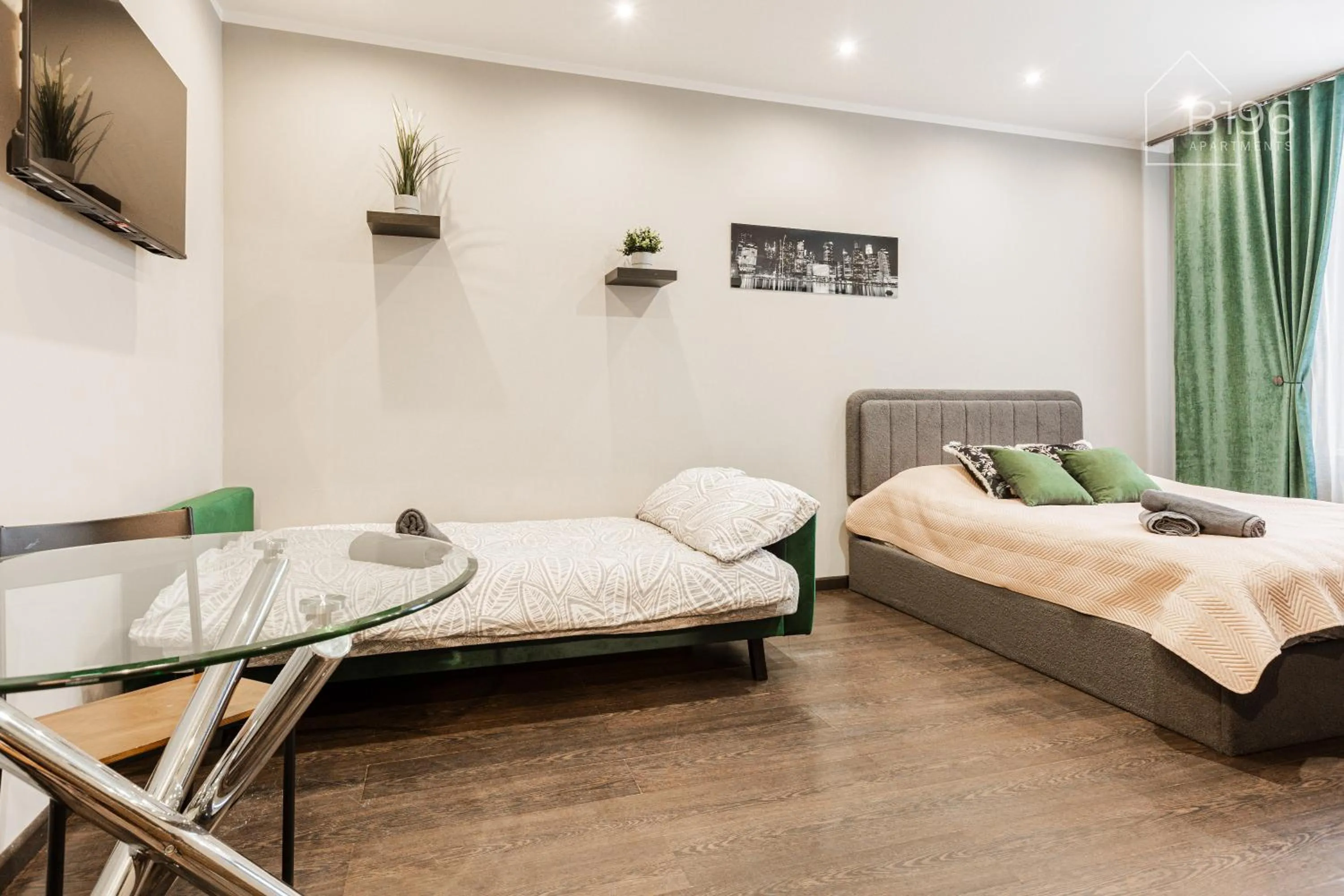 Bed in ApartHotel Riga