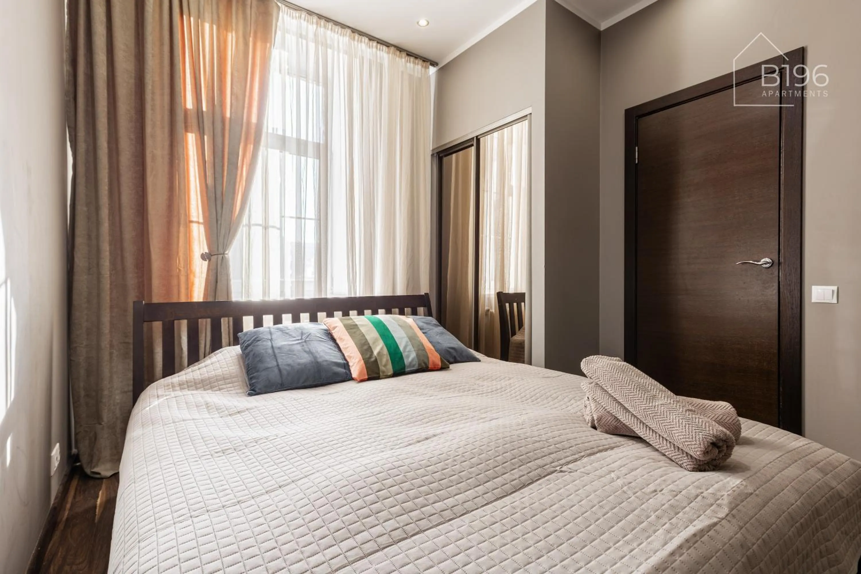 Bed in ApartHotel Riga