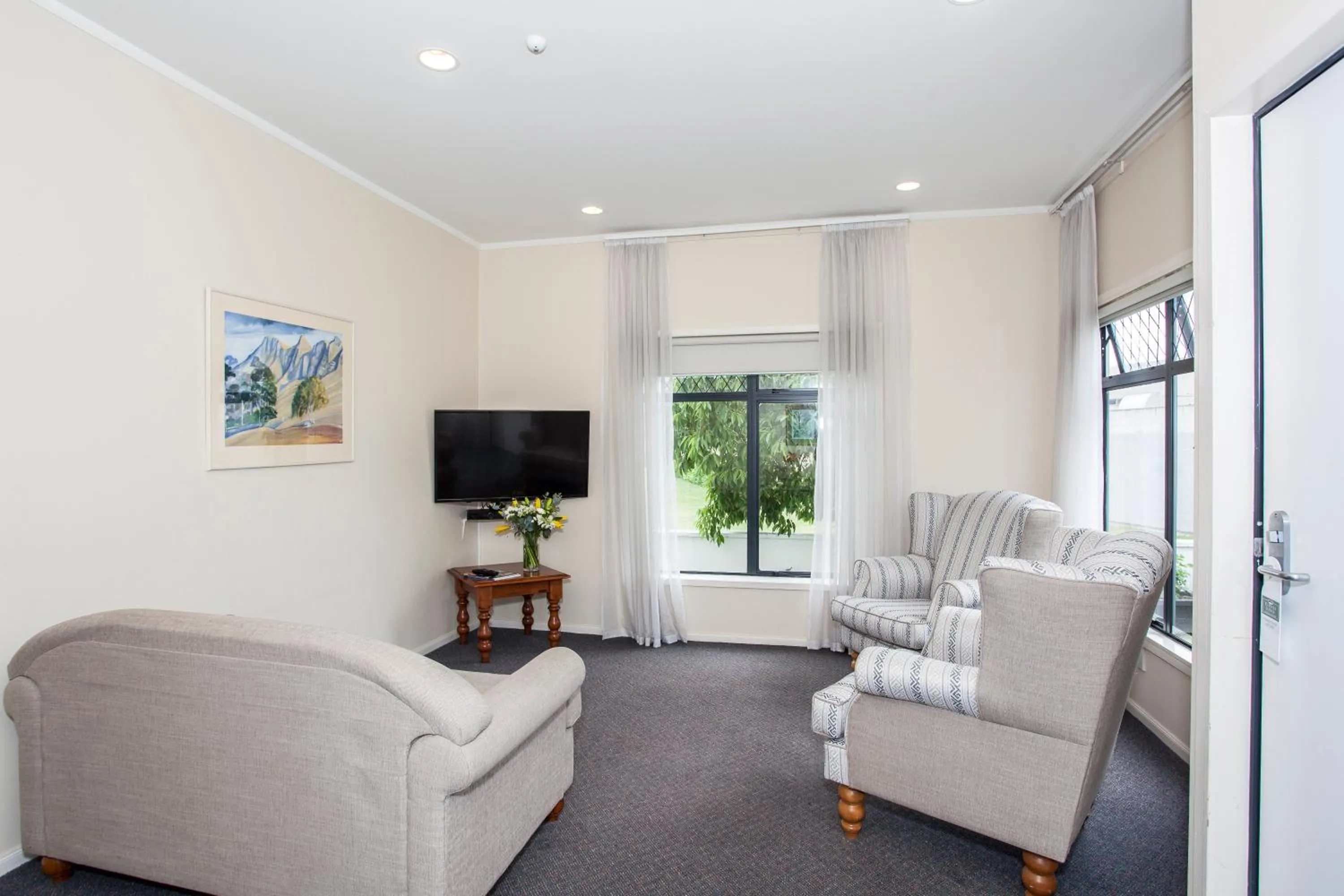 Living room in Te Mata Lodge