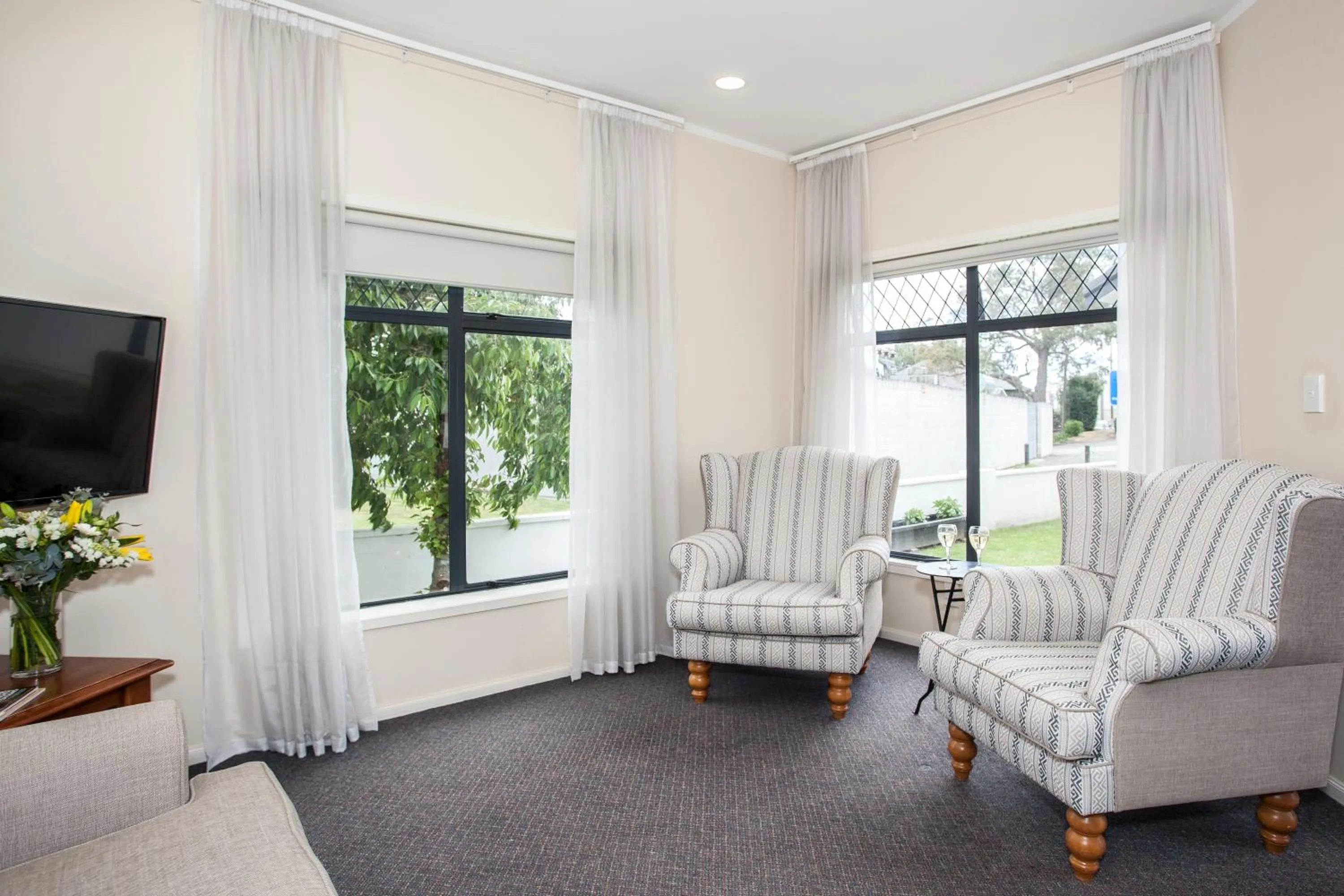 Living room in Te Mata Lodge