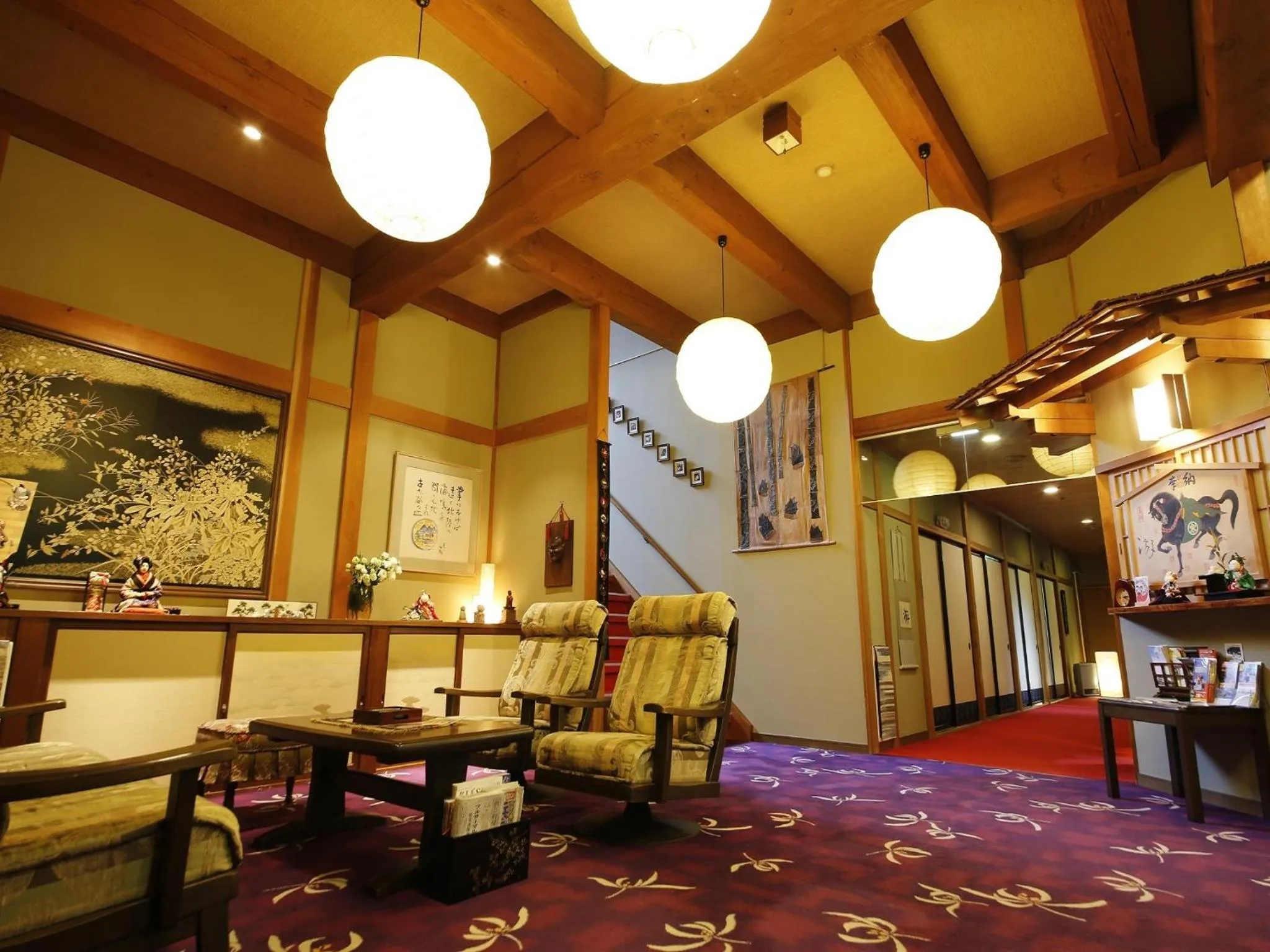 Lobby or reception in Ryokan Kutsuroginoya Yuu