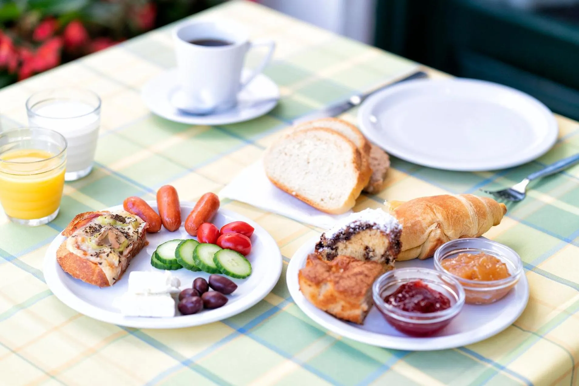 Continental breakfast in Elia Apartments