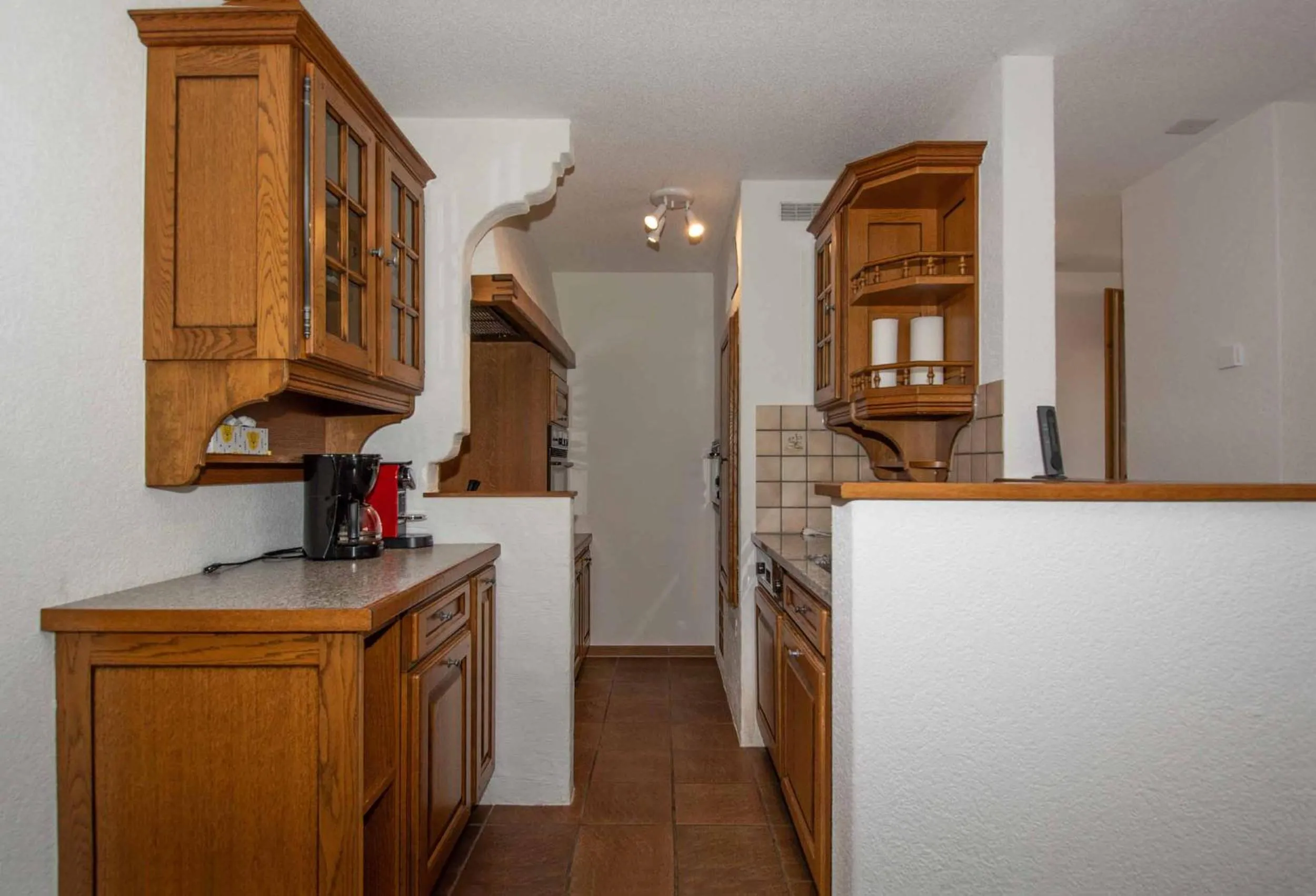 Kitchen or kitchenette in Ferienwohnung Senggi