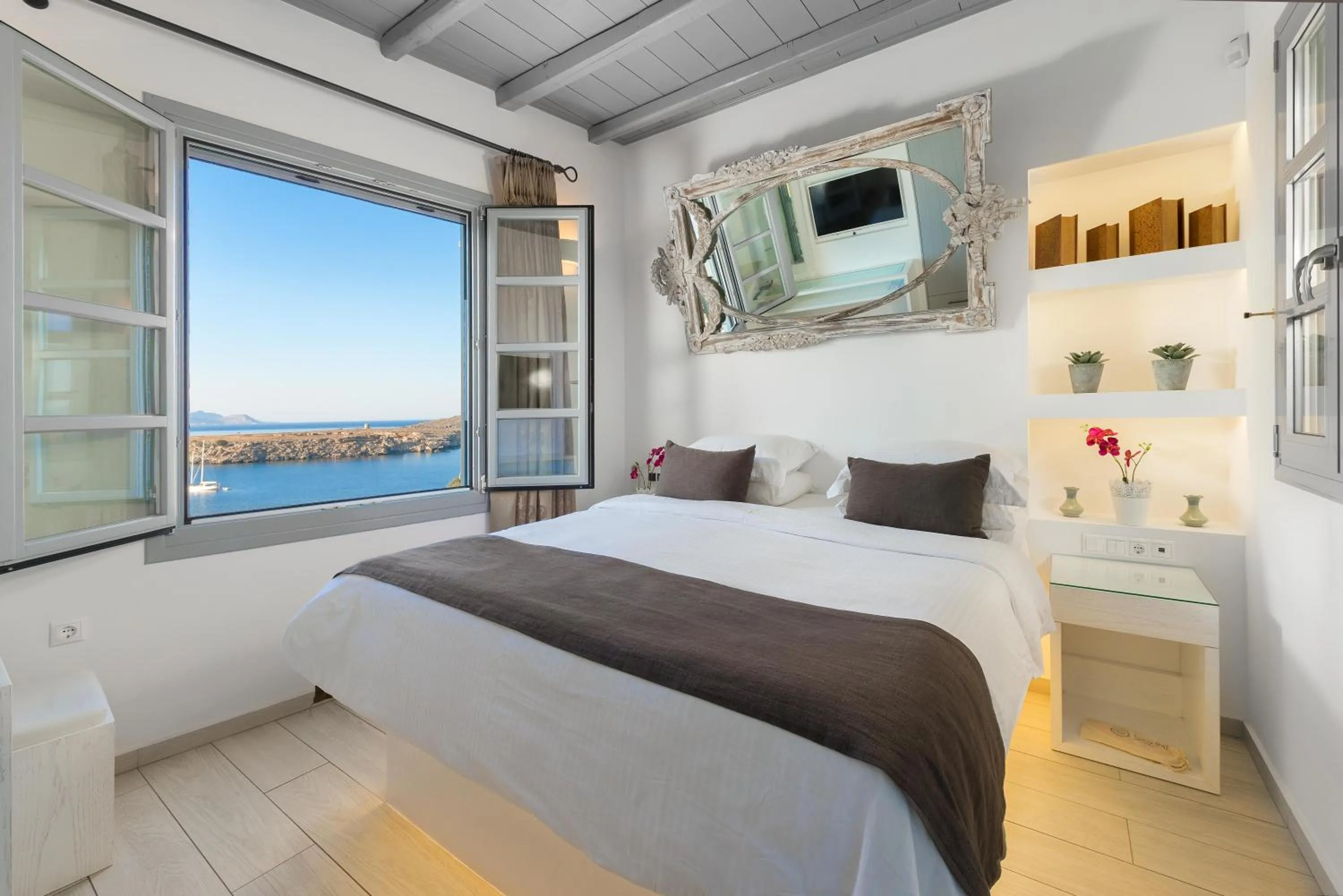 Day, Bed in Lindos Shore Boutique Villa with sea view