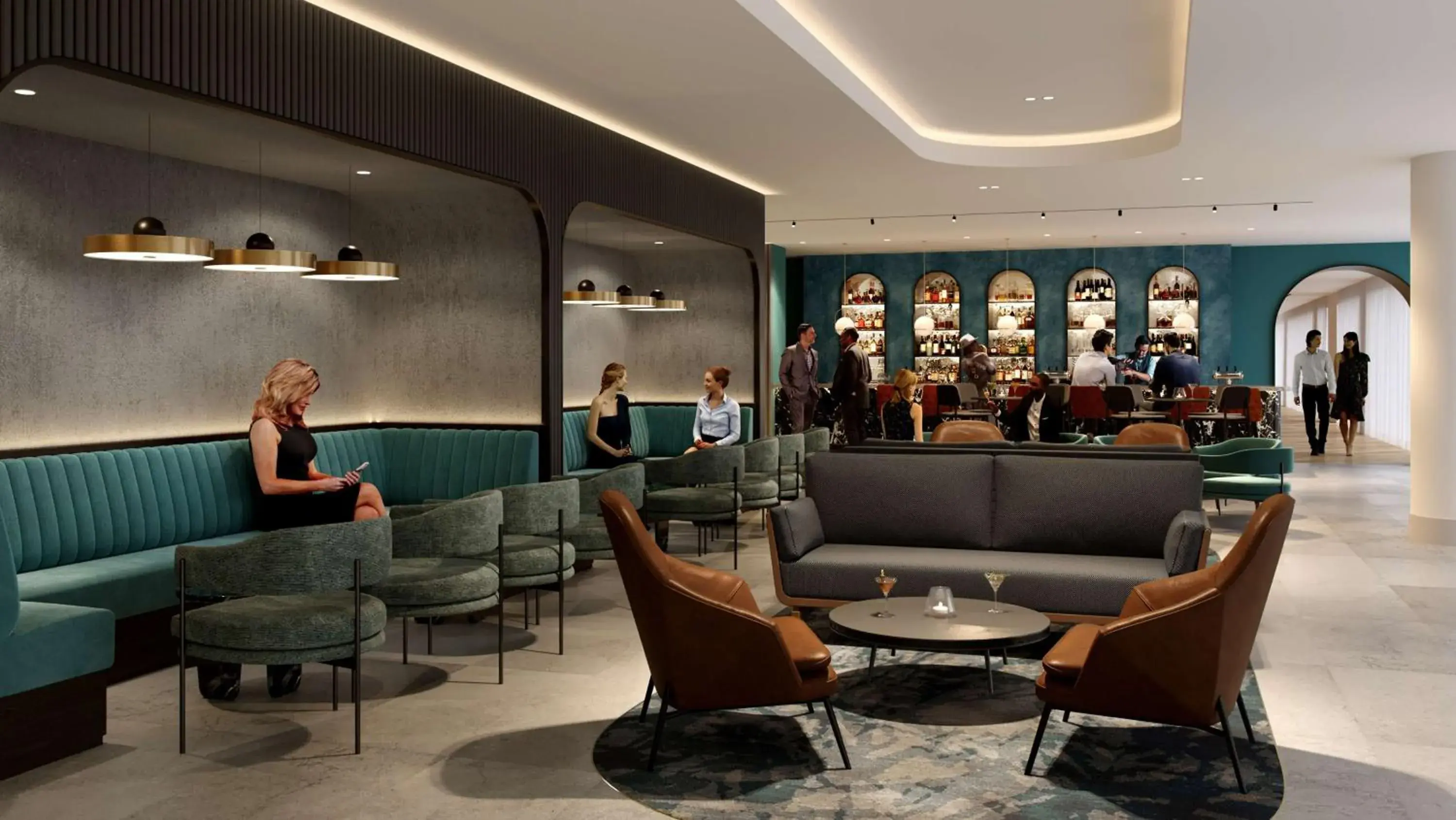 Lounge or bar in Hyatt Regency London Stratford Lounge or bar in Hyatt Regency London Stratford