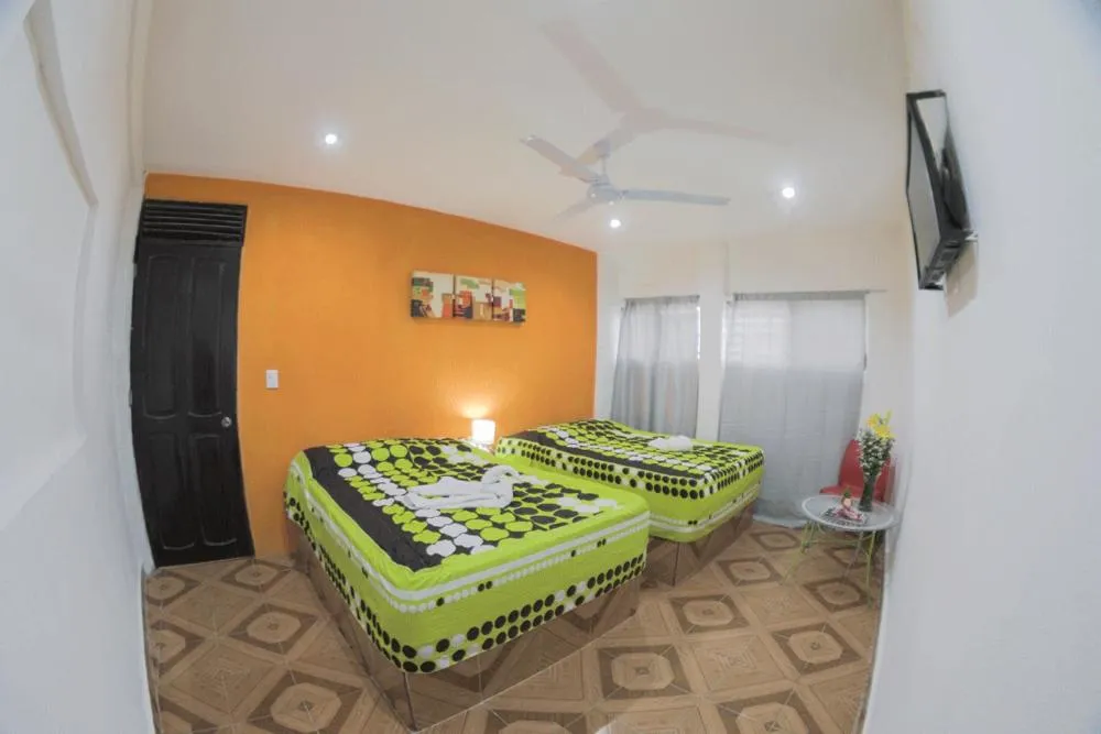 Bed in Hotel San Carlos