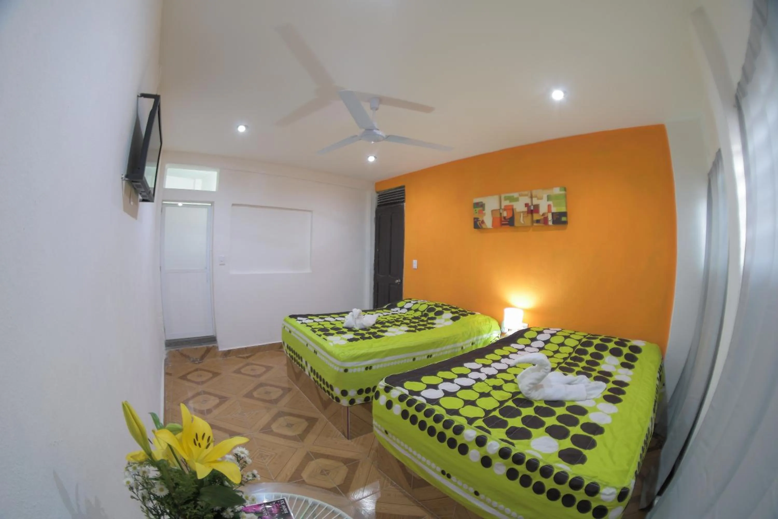 Bed in Hotel San Carlos