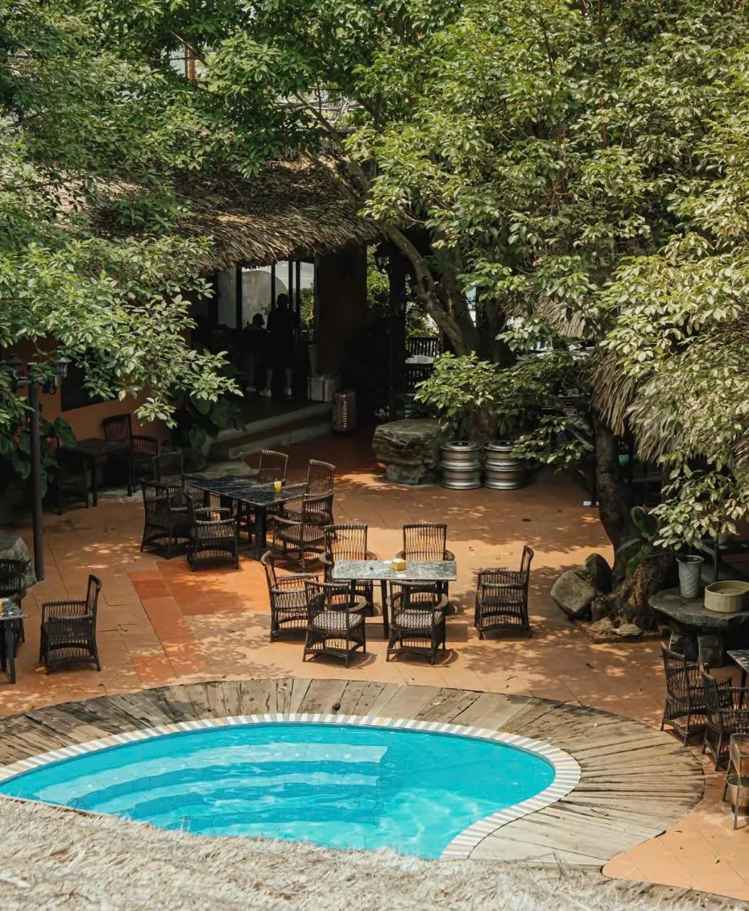 Pool view in Catba Oasis Bungalows