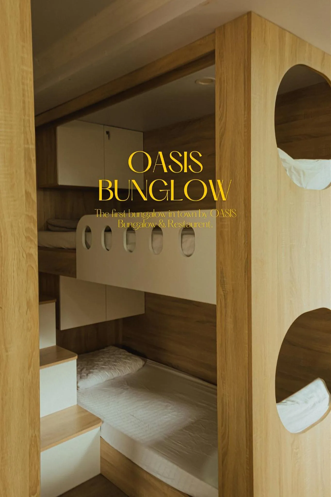 Bed in Catba Oasis Bungalows