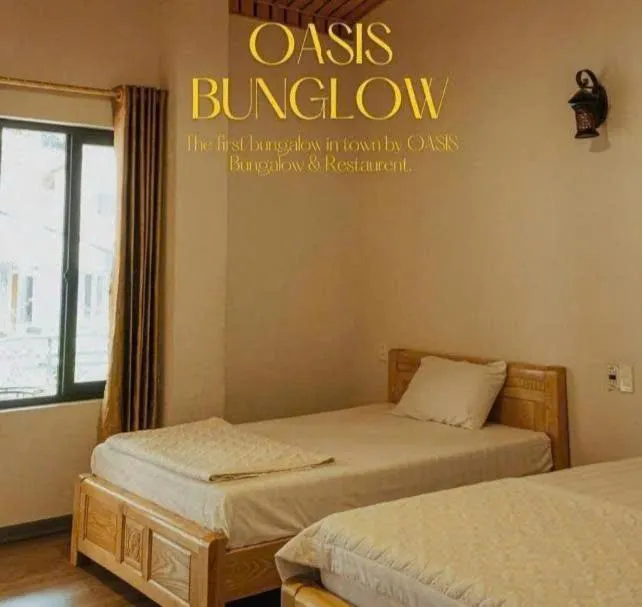 Bed in Catba Oasis Bungalows