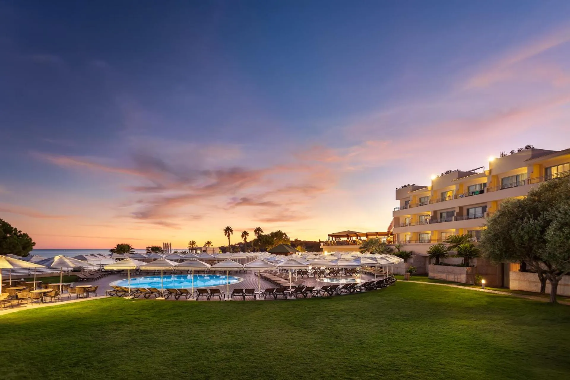 Sunset in Grande Real Santa Eulalia Resort & Hotel Spa