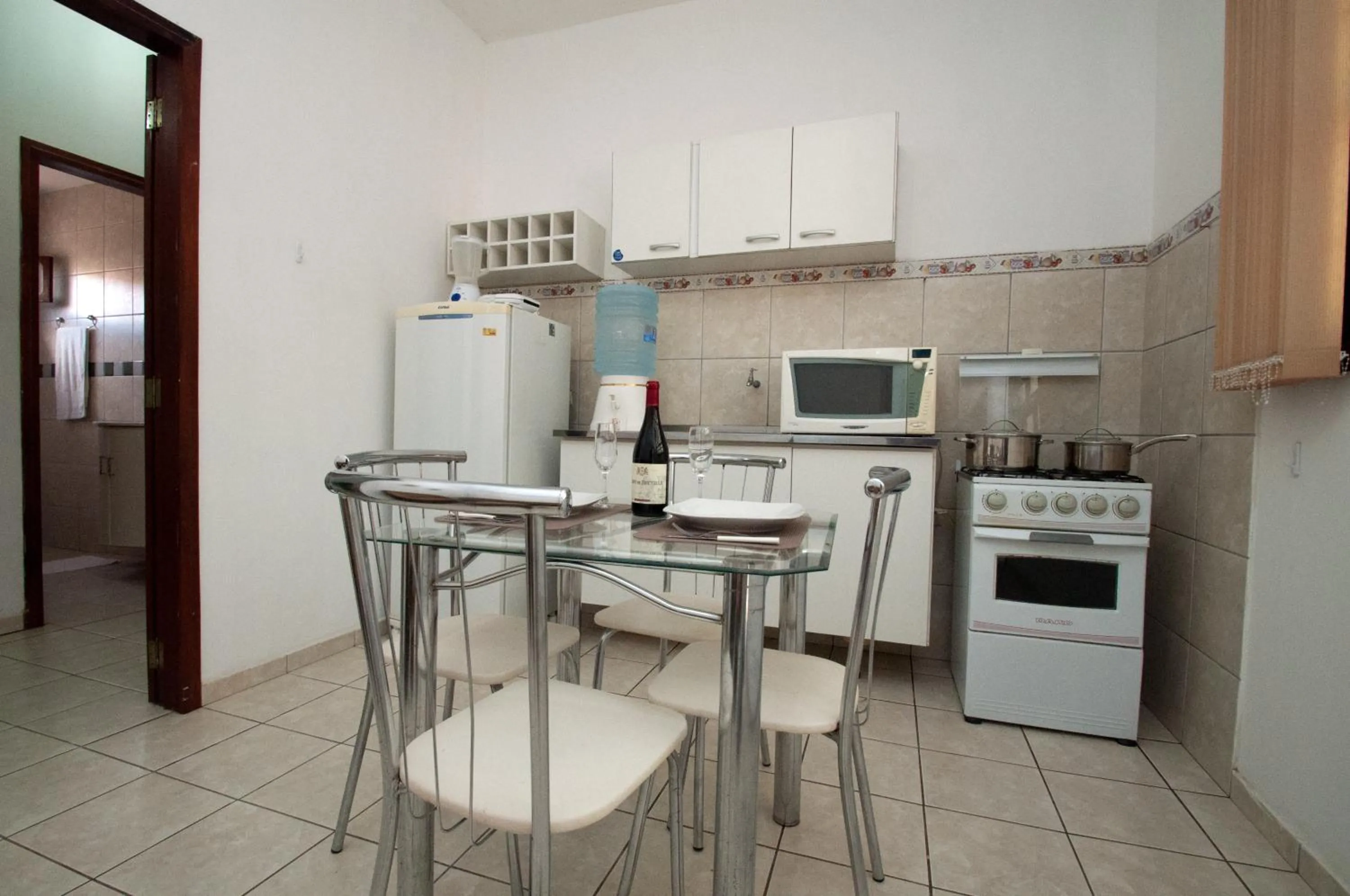 Kitchen or kitchenette in Hotel - Apart-hotel Chalé Executivo