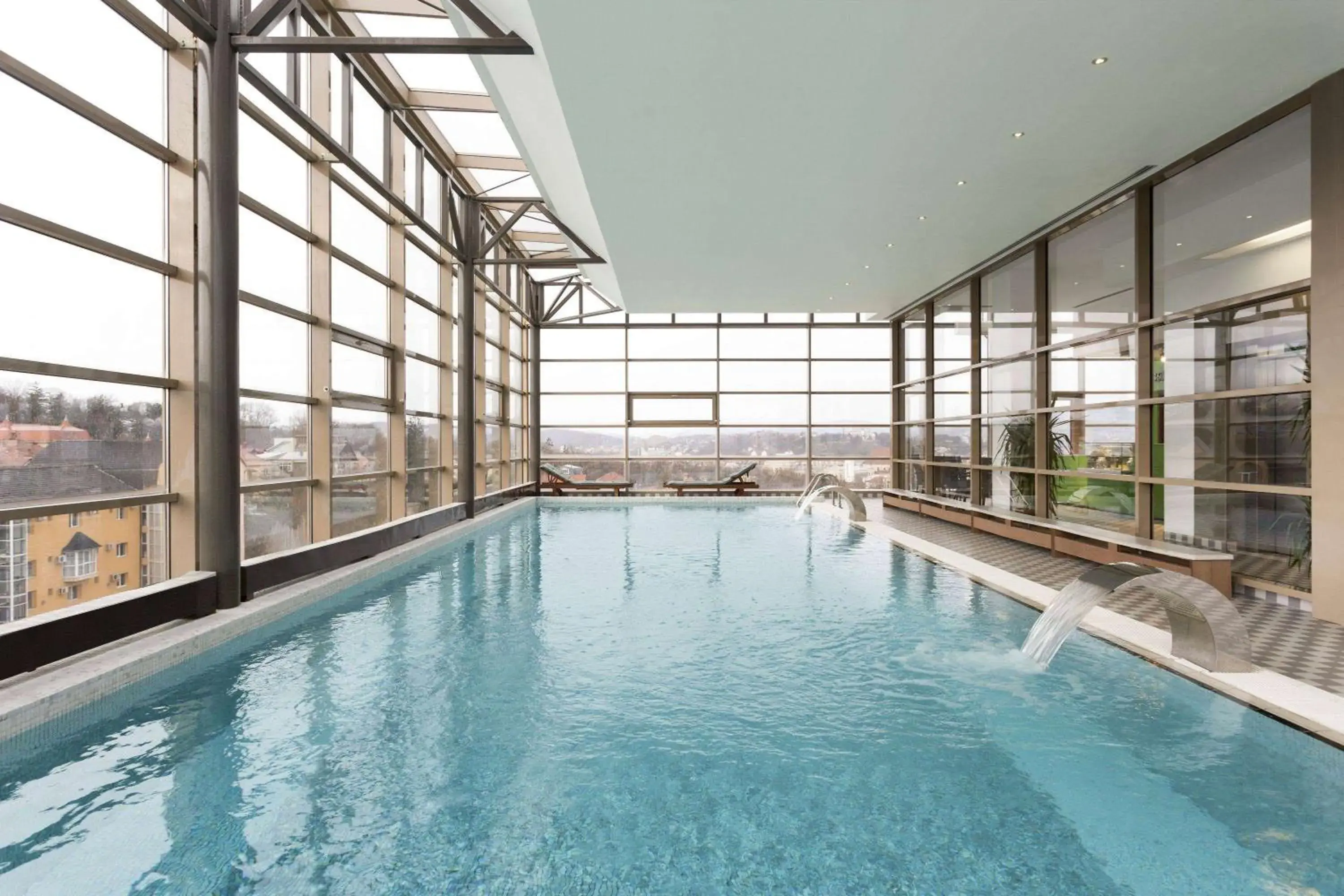 Pool view in Wyndham Cluj Pool view in Wyndham Cluj