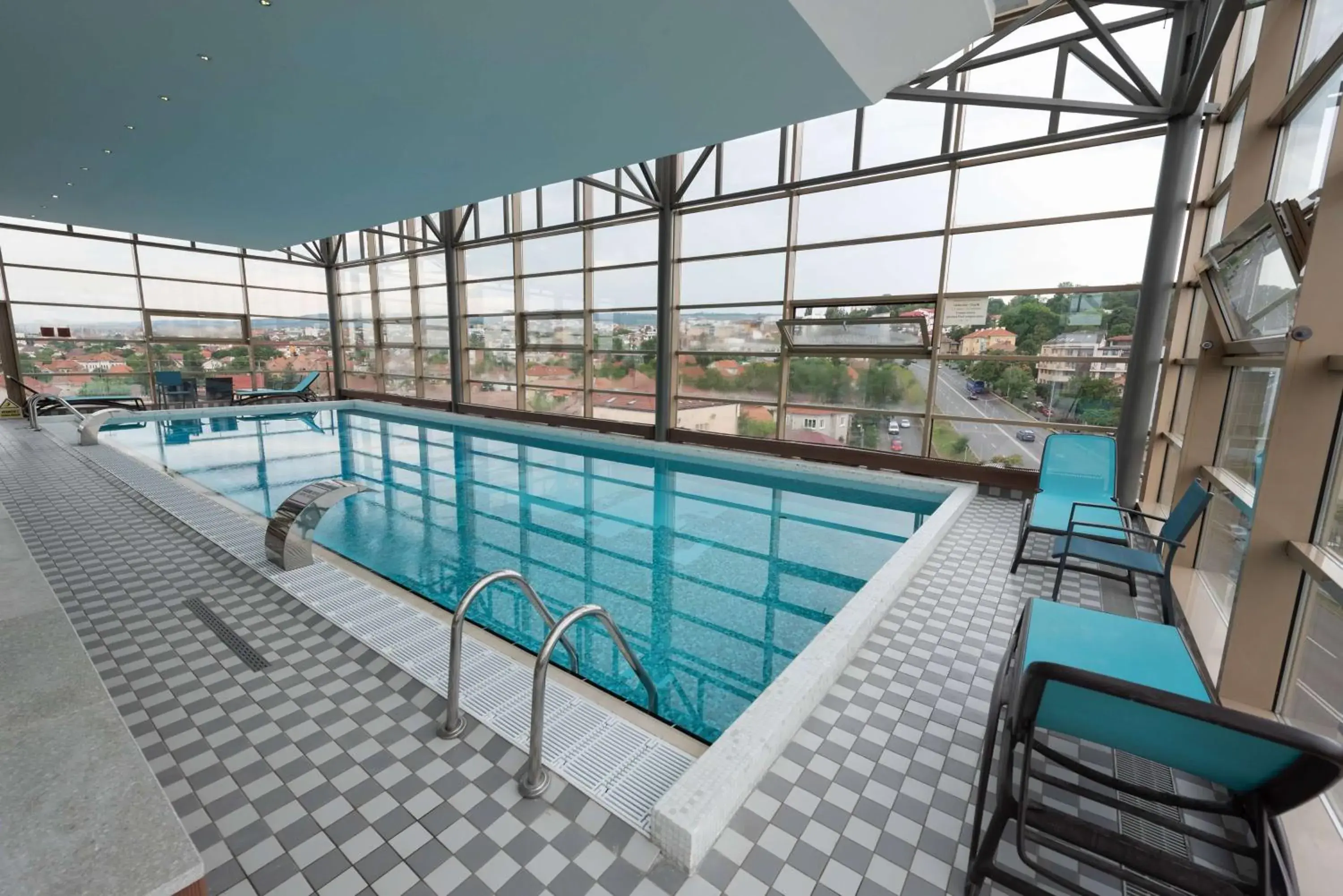 Pool view in Wyndham Cluj Pool view in Wyndham Cluj