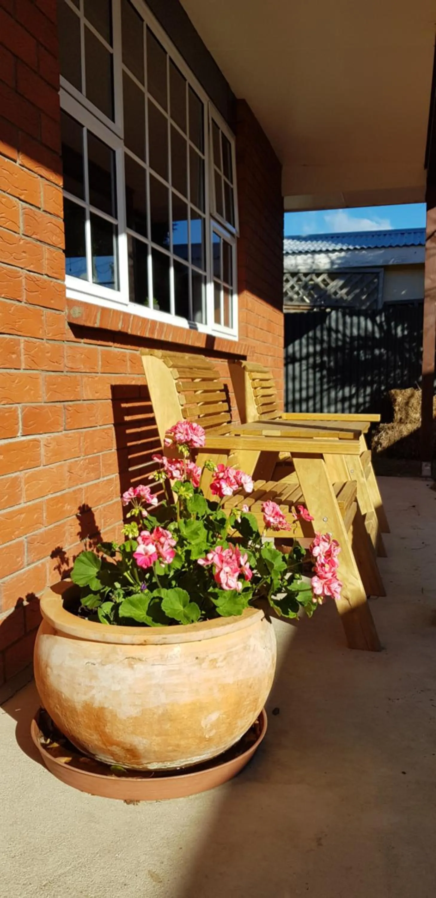 Patio in Colonial Motel