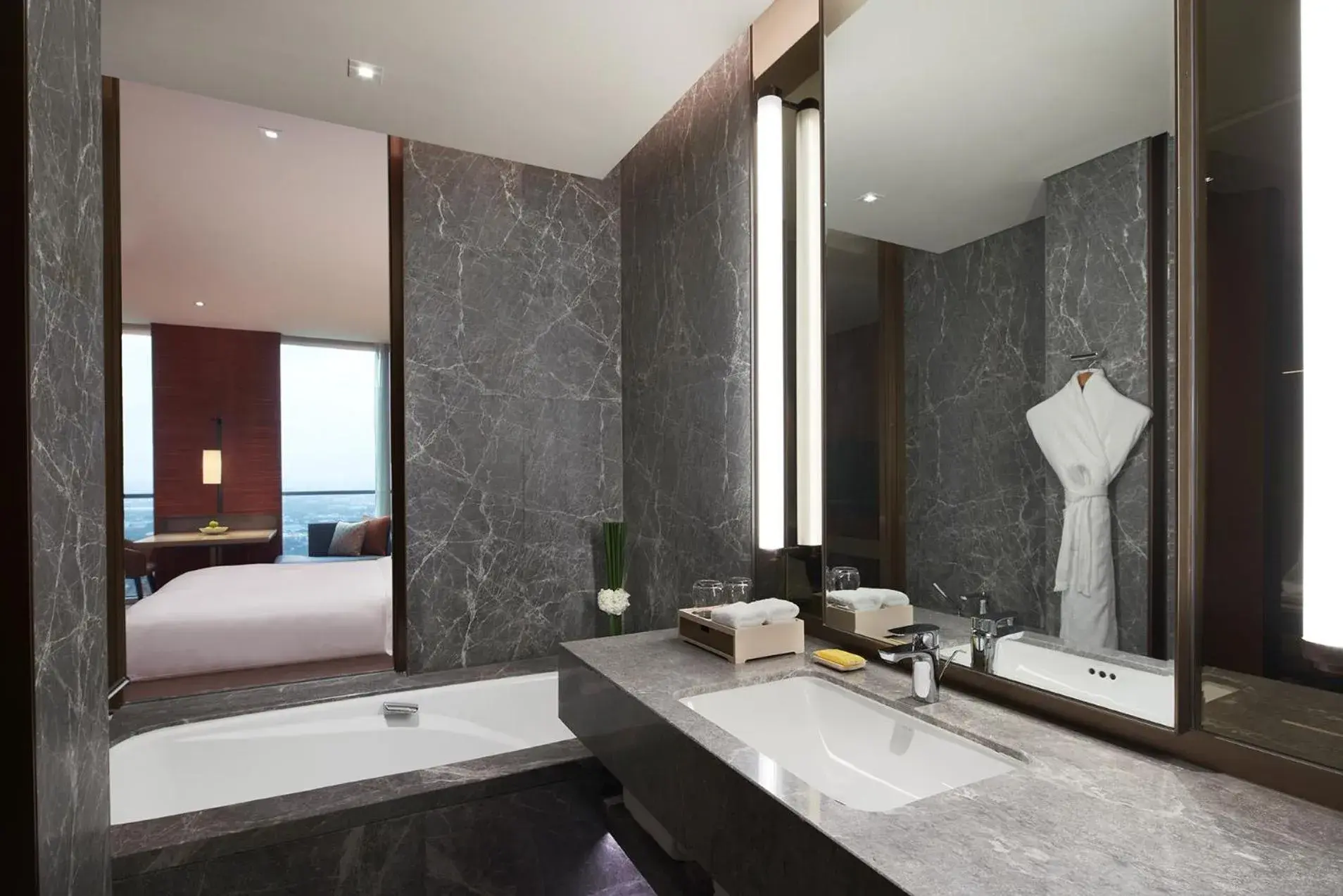 Bed in Hyatt Regency Shanghai Jiading Bed in Hyatt Regency Shanghai Jiading