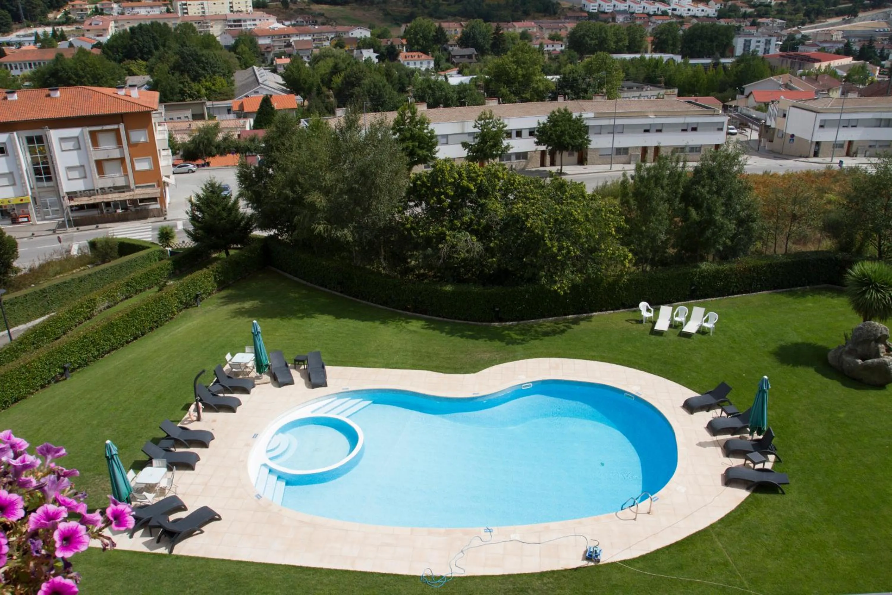 Pool view in Hotel Aguiar da Pena