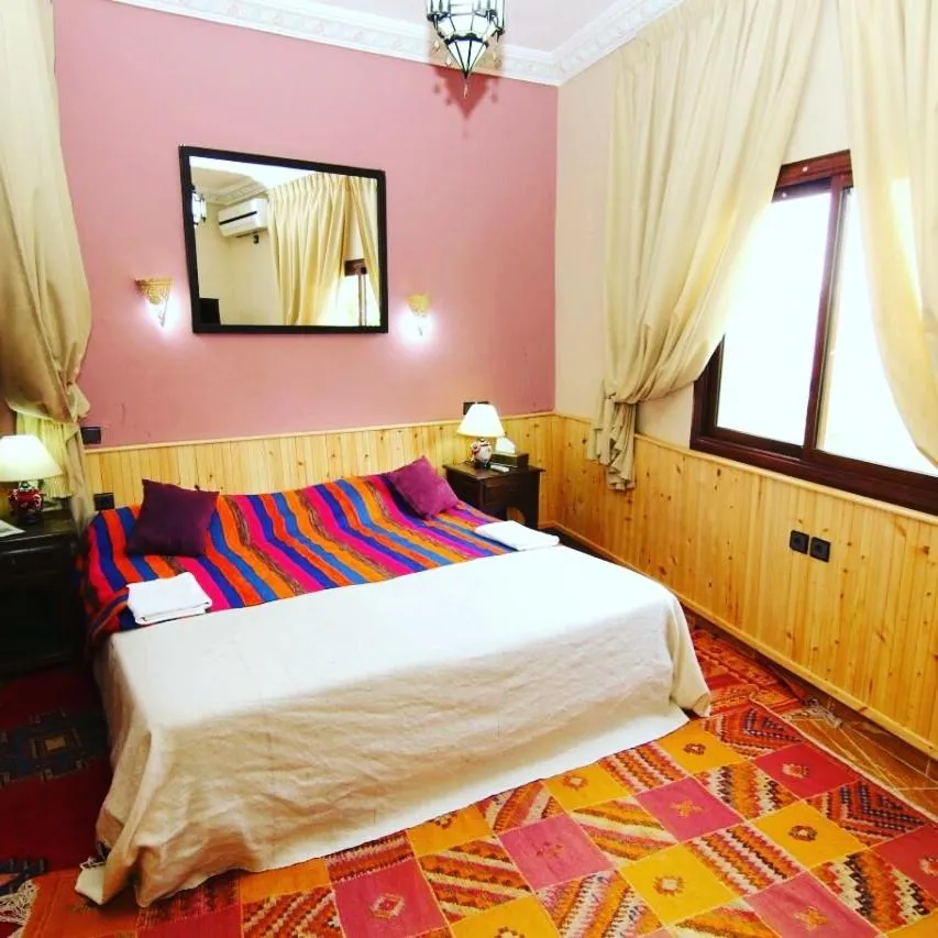 Bed in Riad Atlas Toubkal