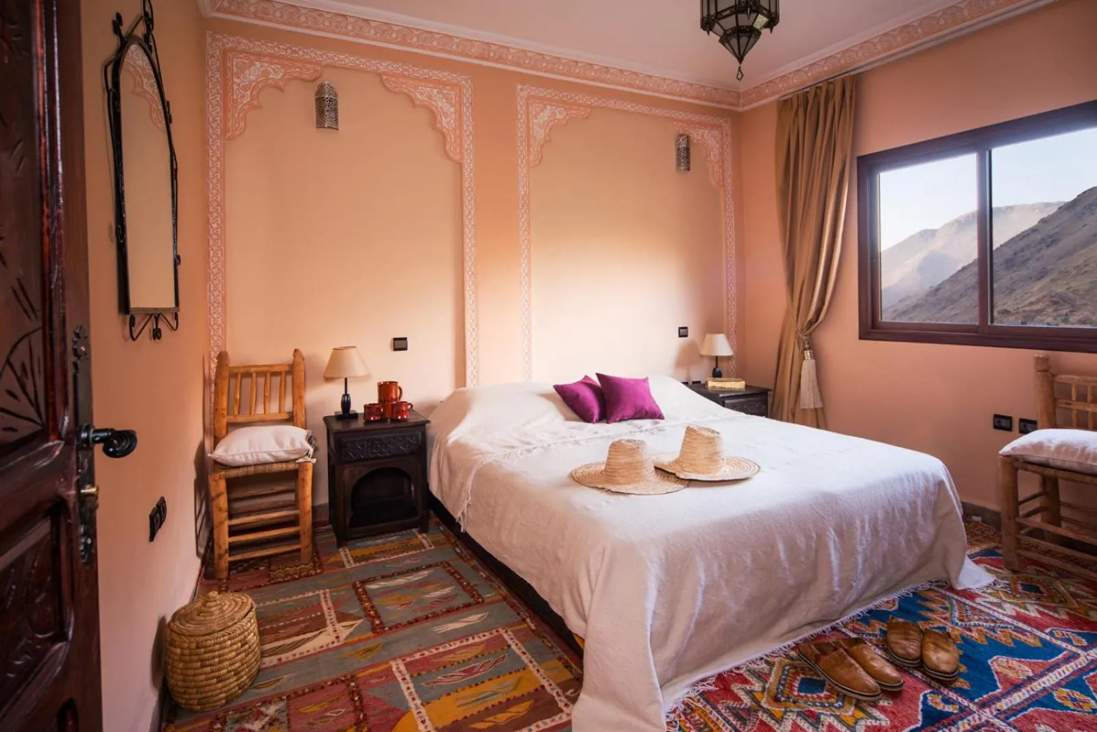 Bed in Riad Atlas Toubkal