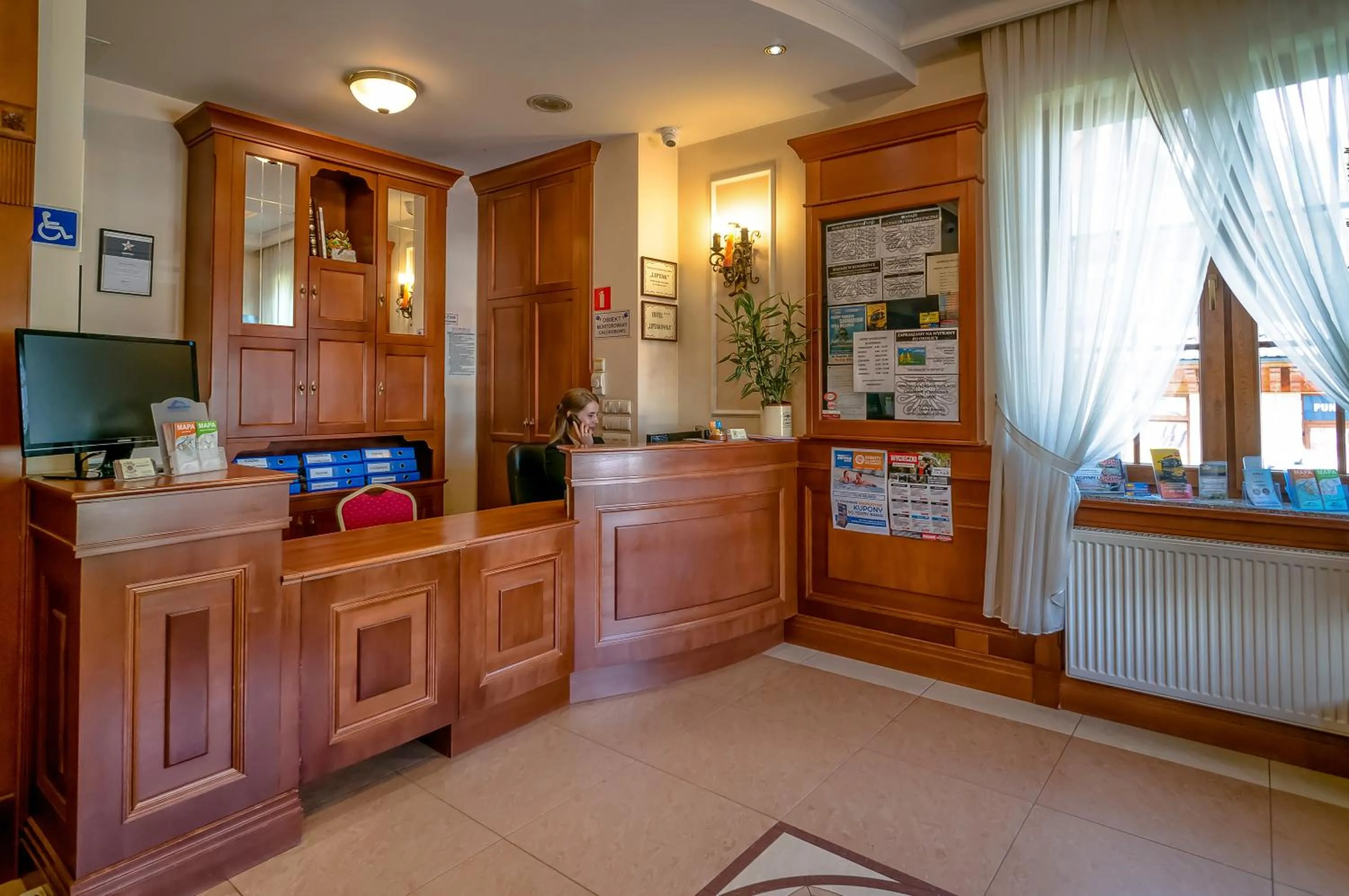 Lobby or reception in Hotel Liptakówka