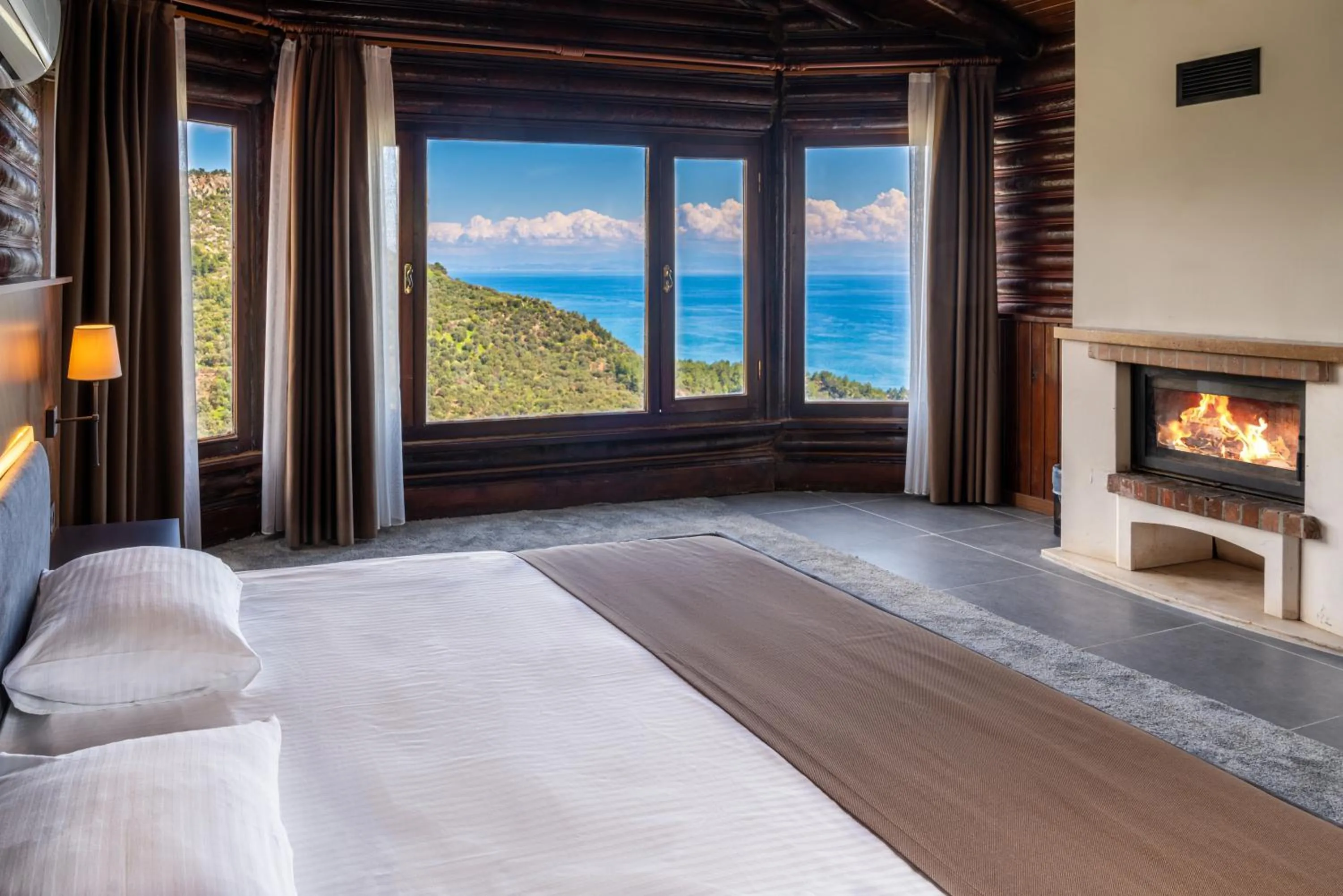 View (from property/room), Bed in Assos Kartal Yuvasi Hotel