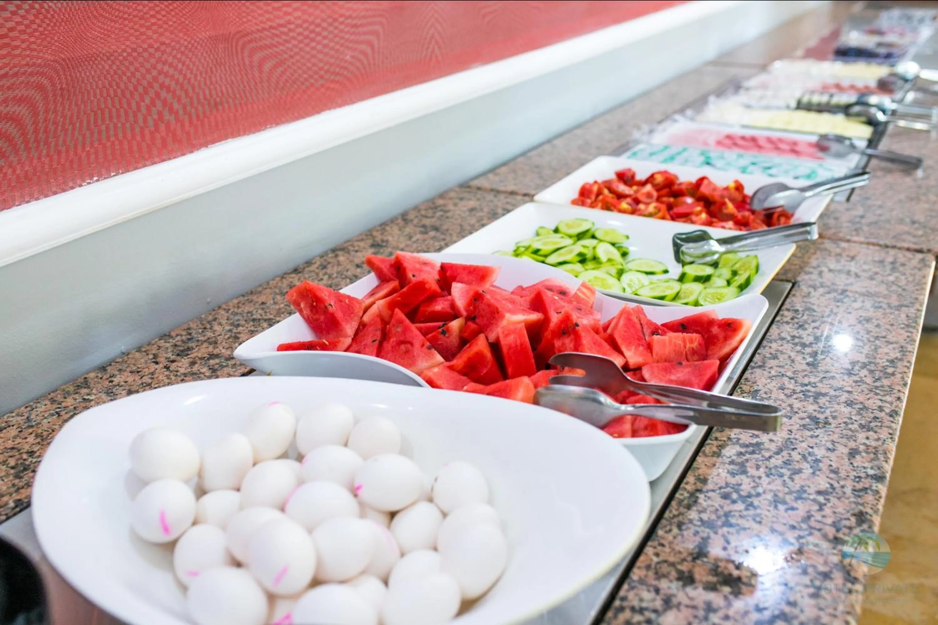 Buffet breakfast in Private Hotel