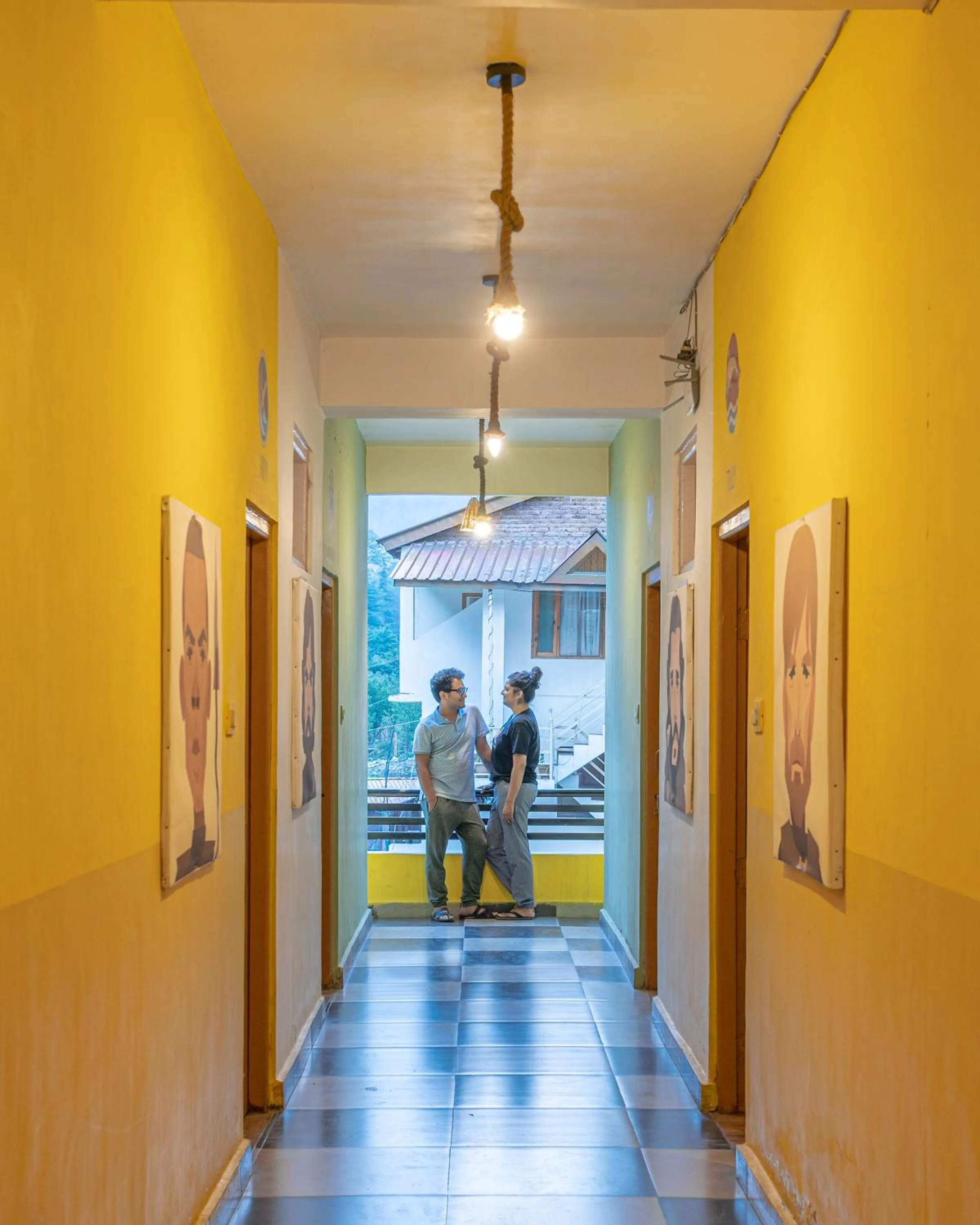 People in Whoopers Hostel Kasol