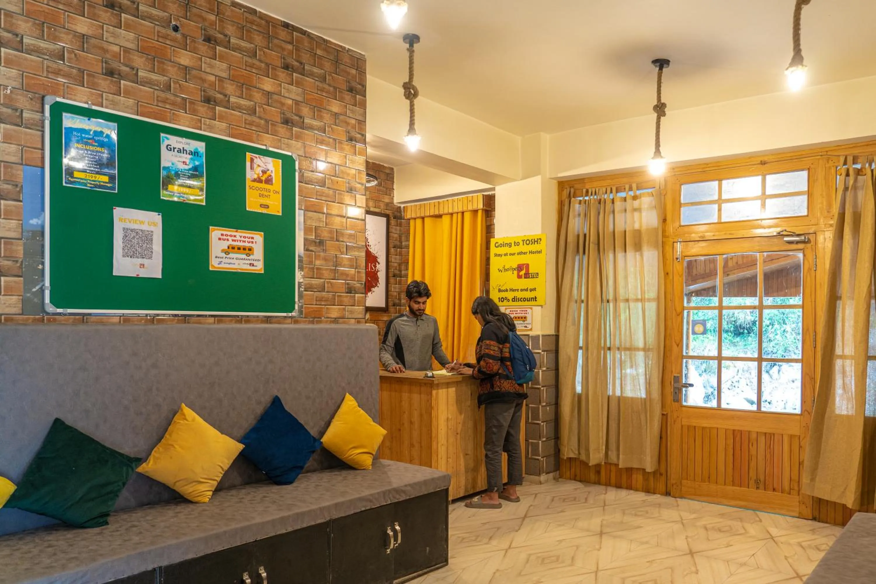 Staff in Whoopers Hostel Kasol