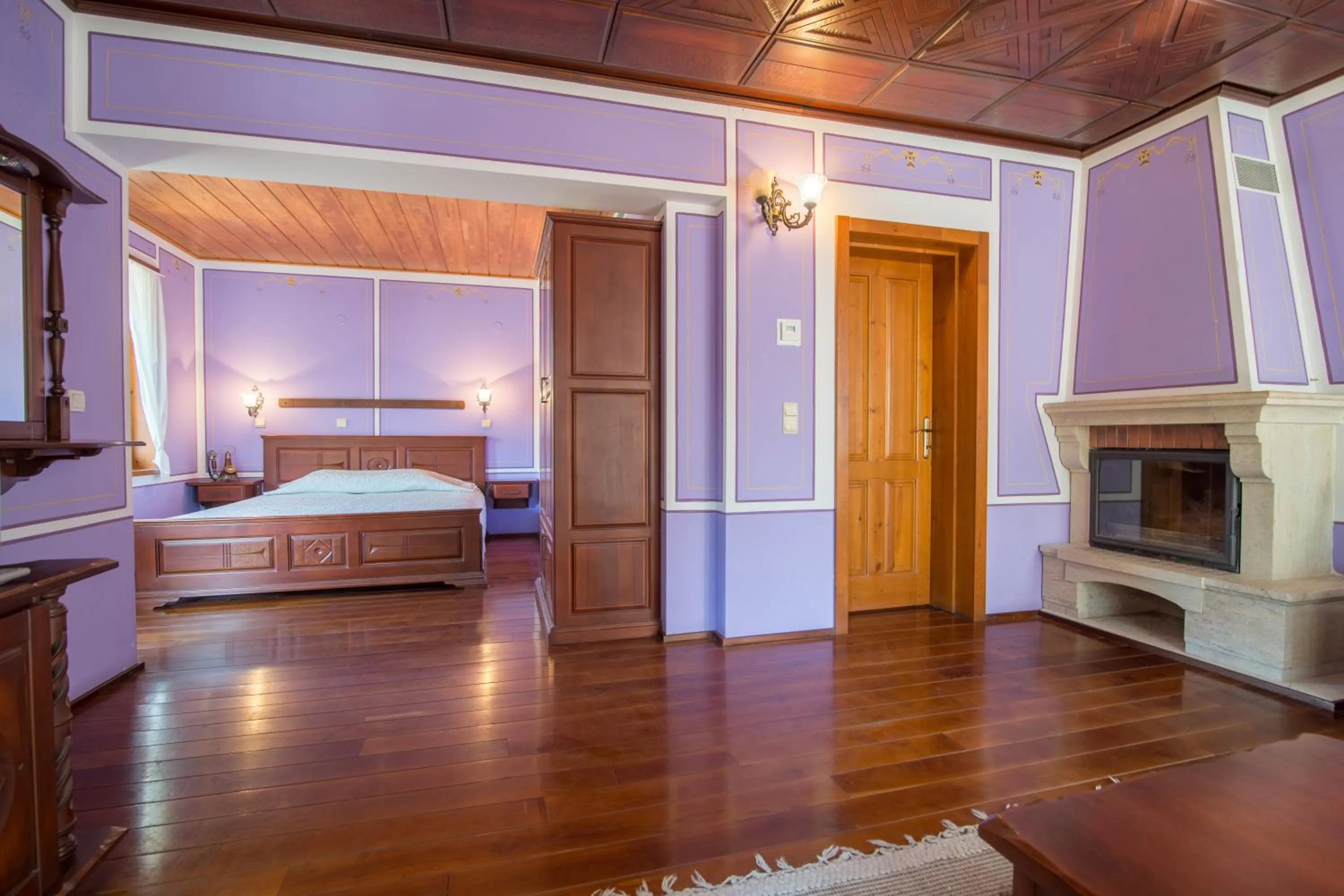 Seating area, Bed in Hotel Izvora