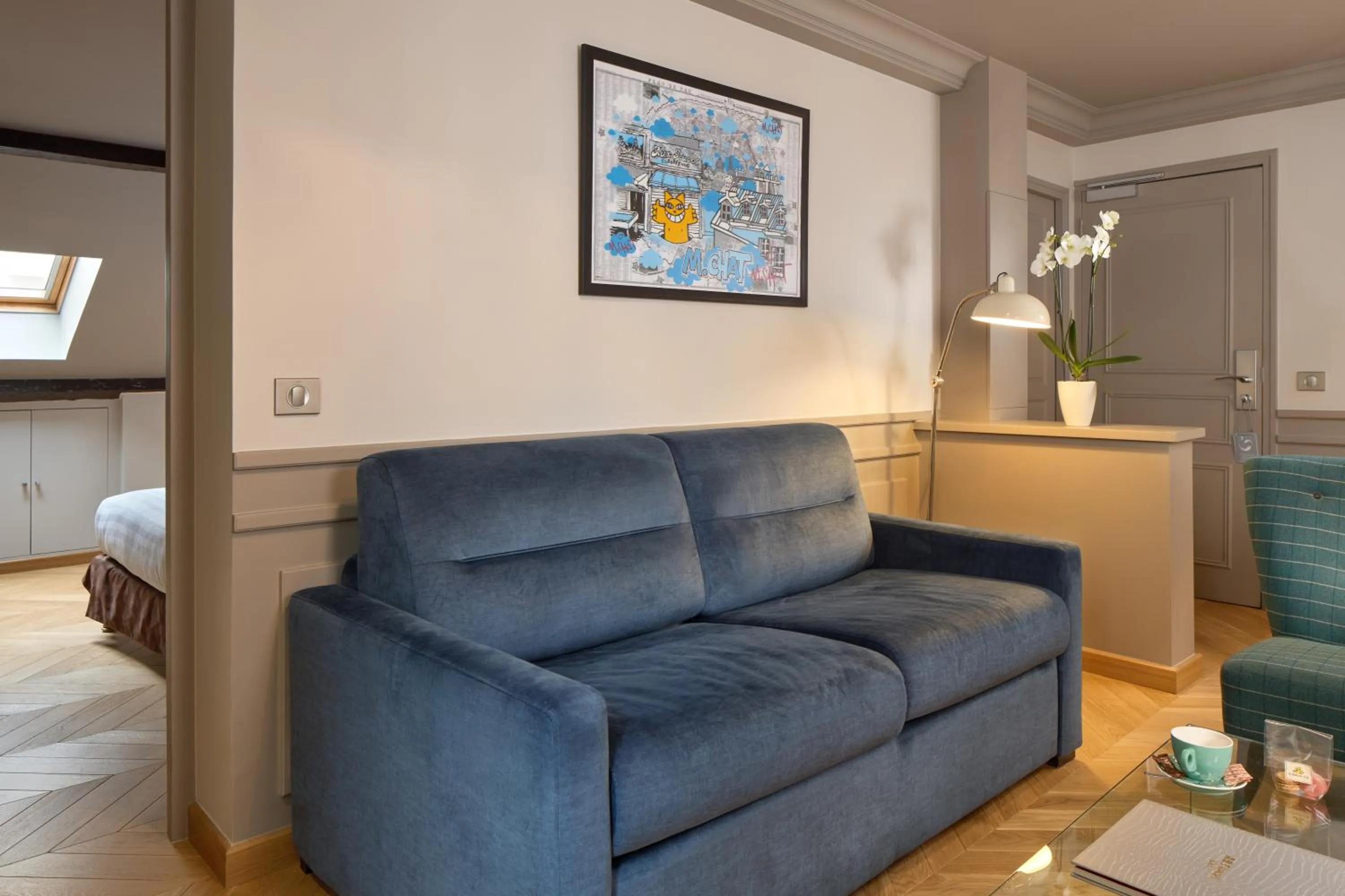 Living room in Le Robinet d'Or Paris Canal Saint Martin