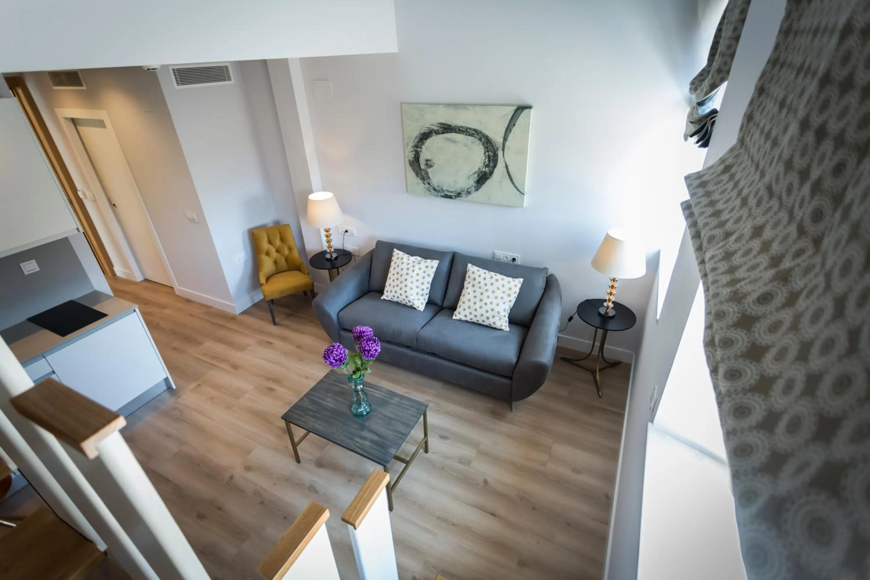 Living room in Casa de la Merced Suites