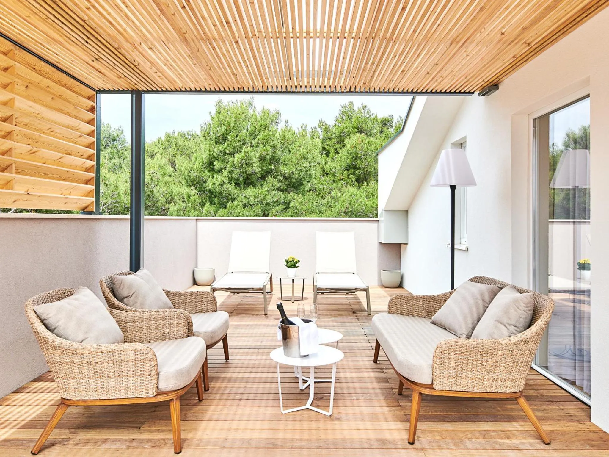 Balcony/Terrace in Ribarska Koliba Resort