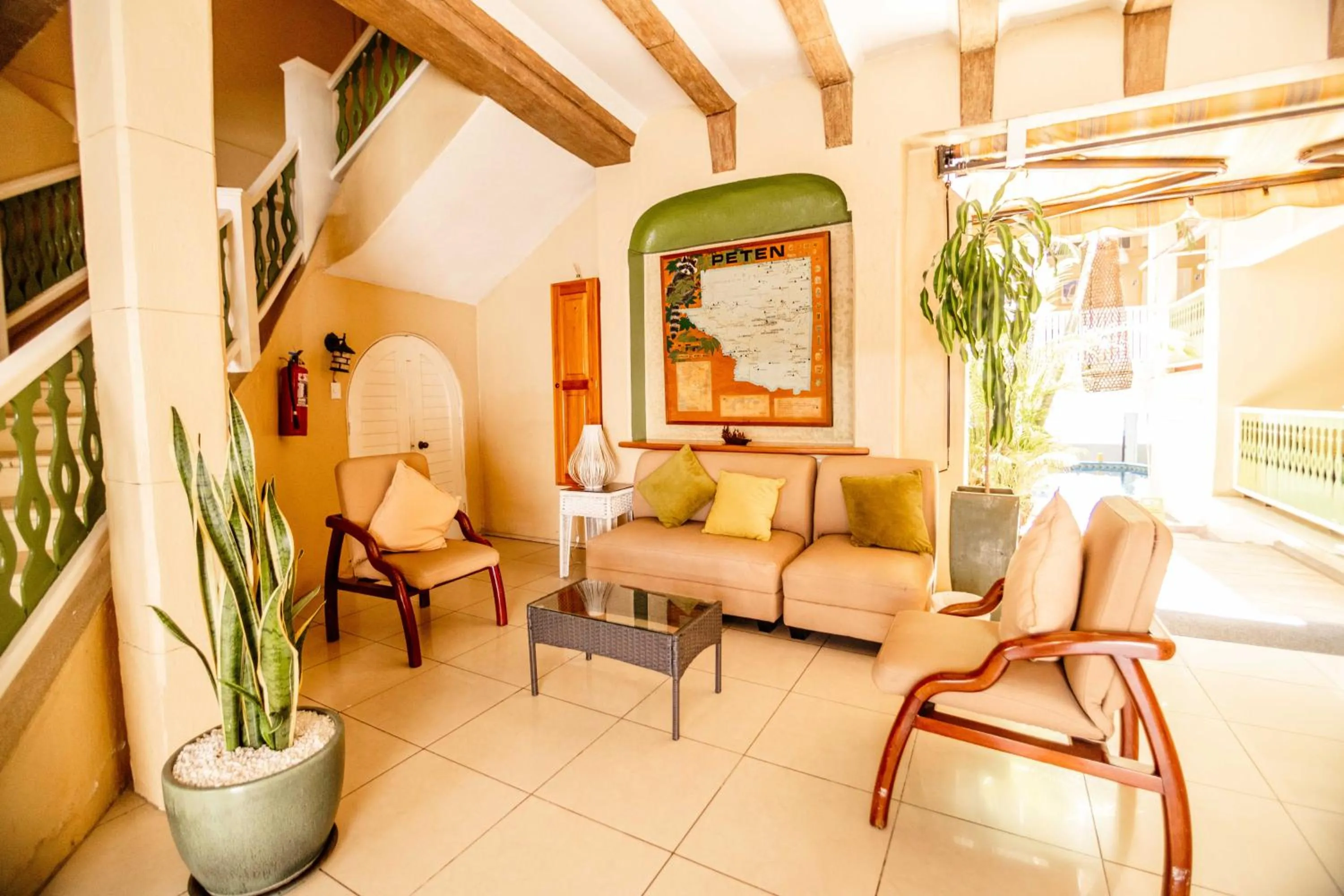 Living room in Hotel Peten