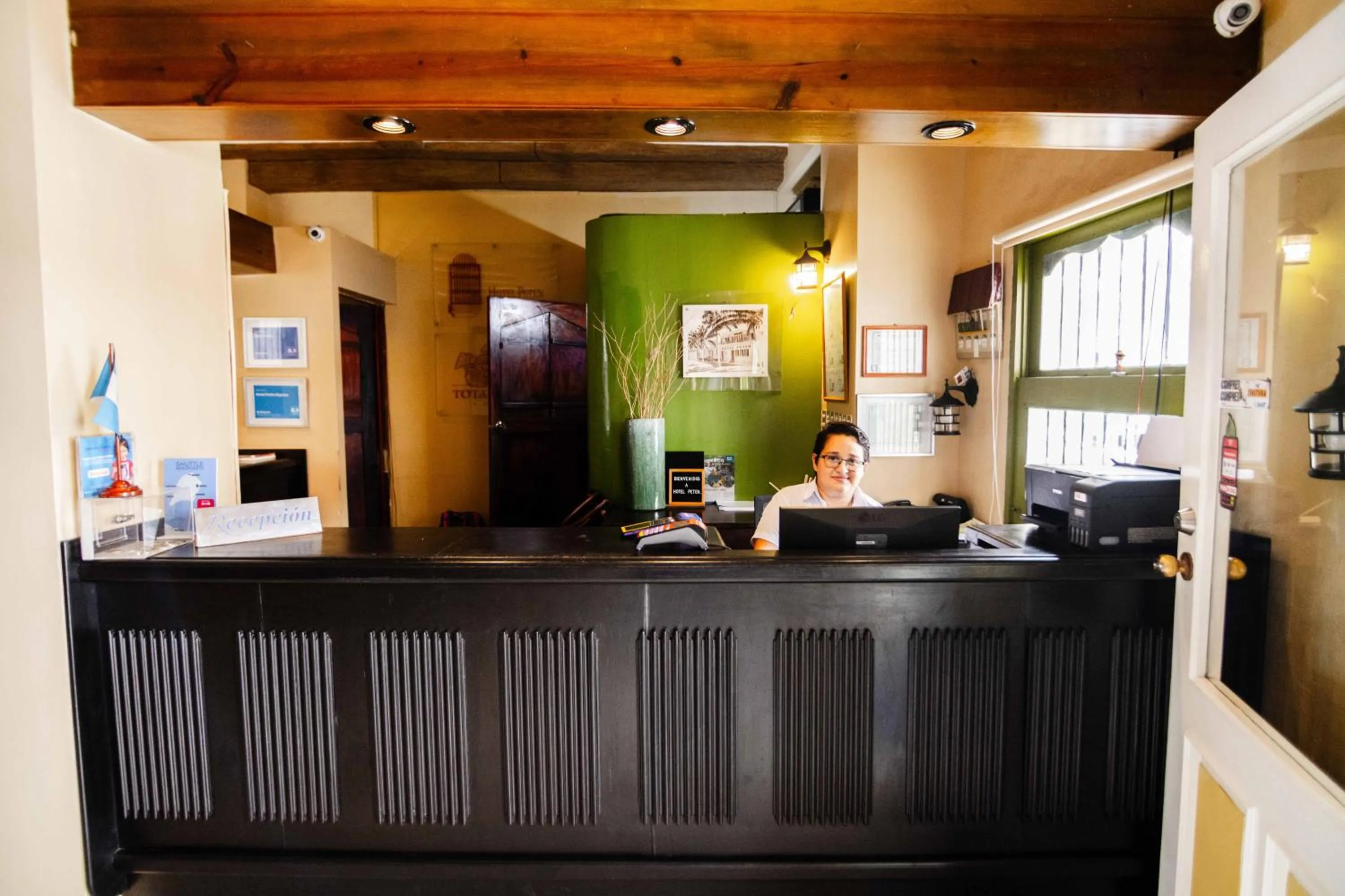 Lobby or reception in Hotel Peten