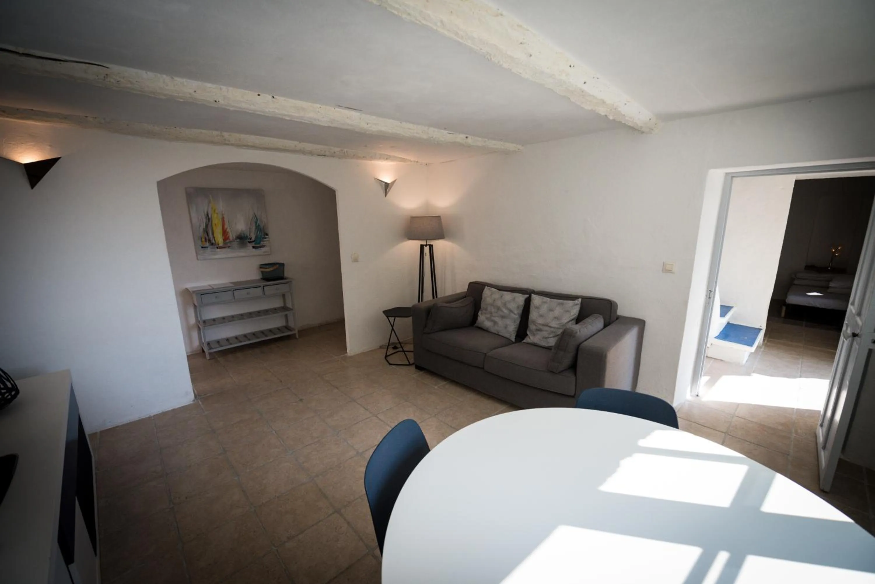 Living room, Bed in la bastide de l'adrech