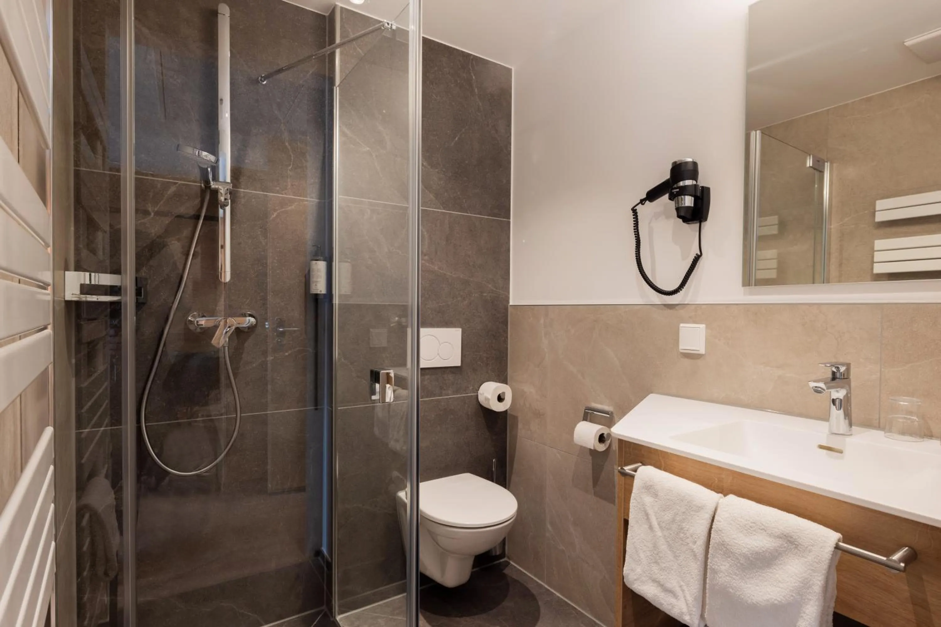 Shower in Hotel Restaurant Sennerbad