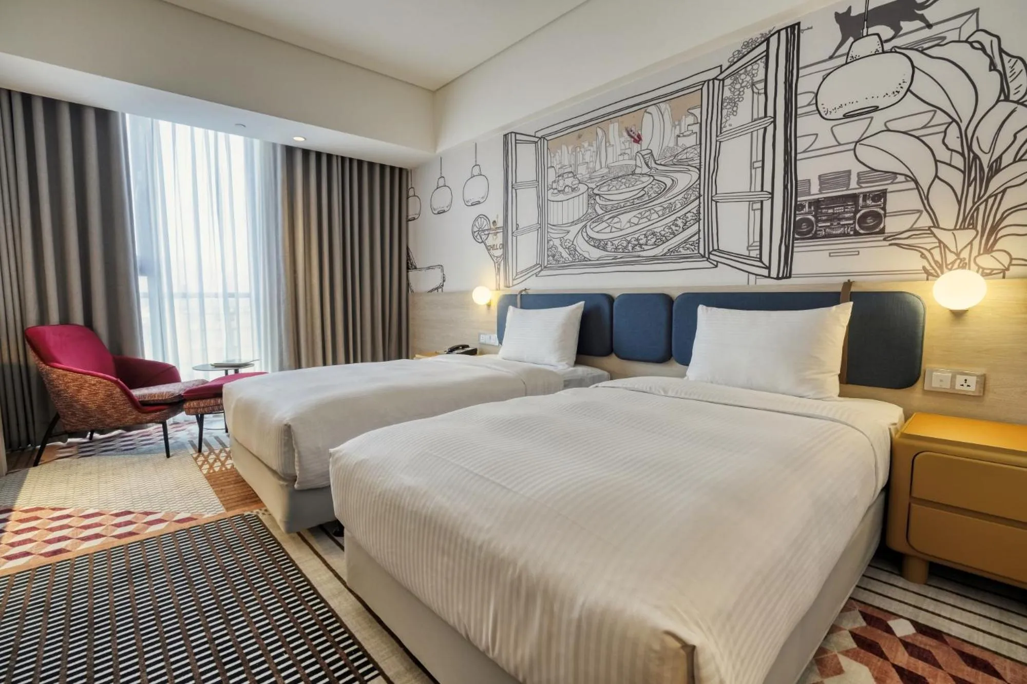 Photo of the whole room, Bed in Two Tails Hotel Luzhou
