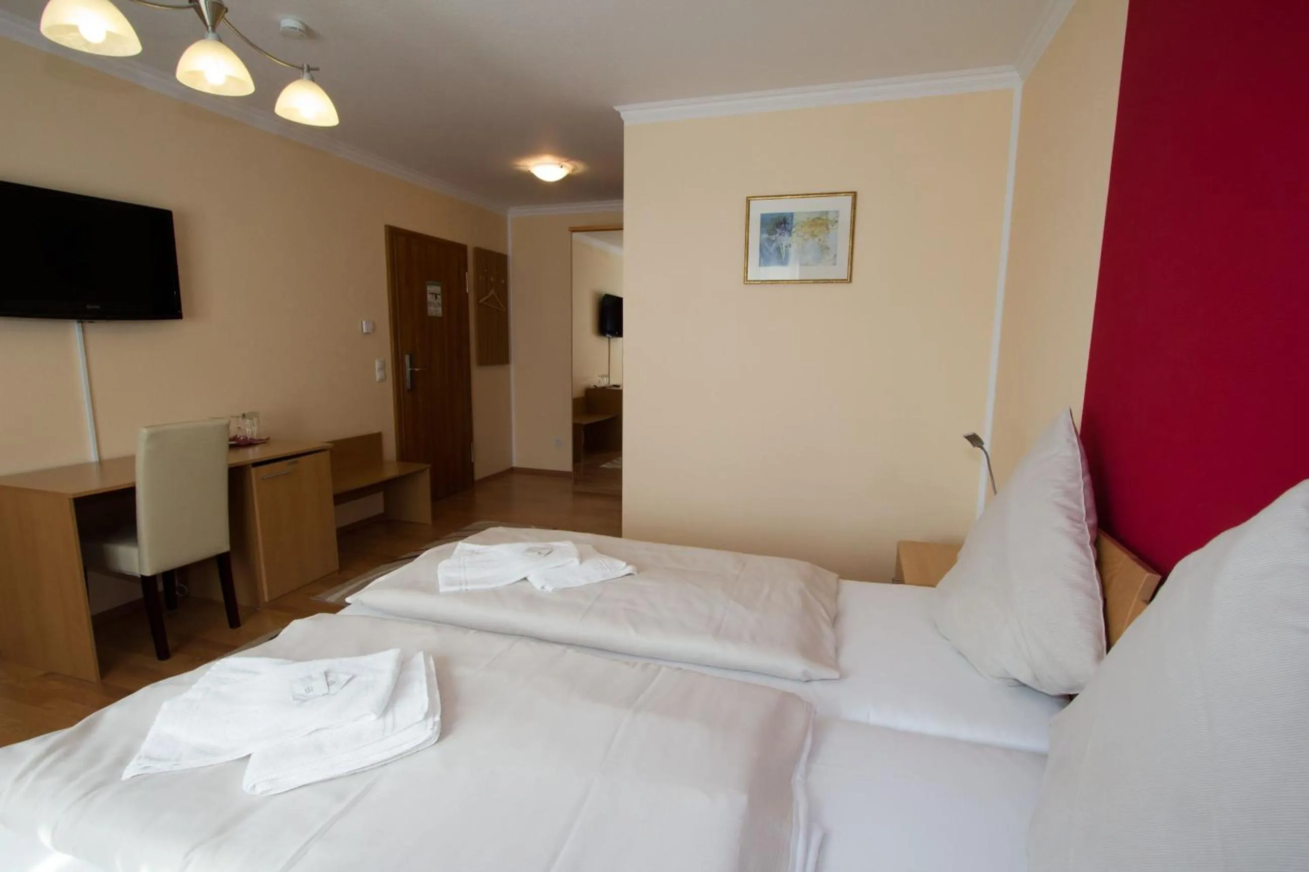 Photo of the whole room, Bed in Hotel Rhein-Mosel-View